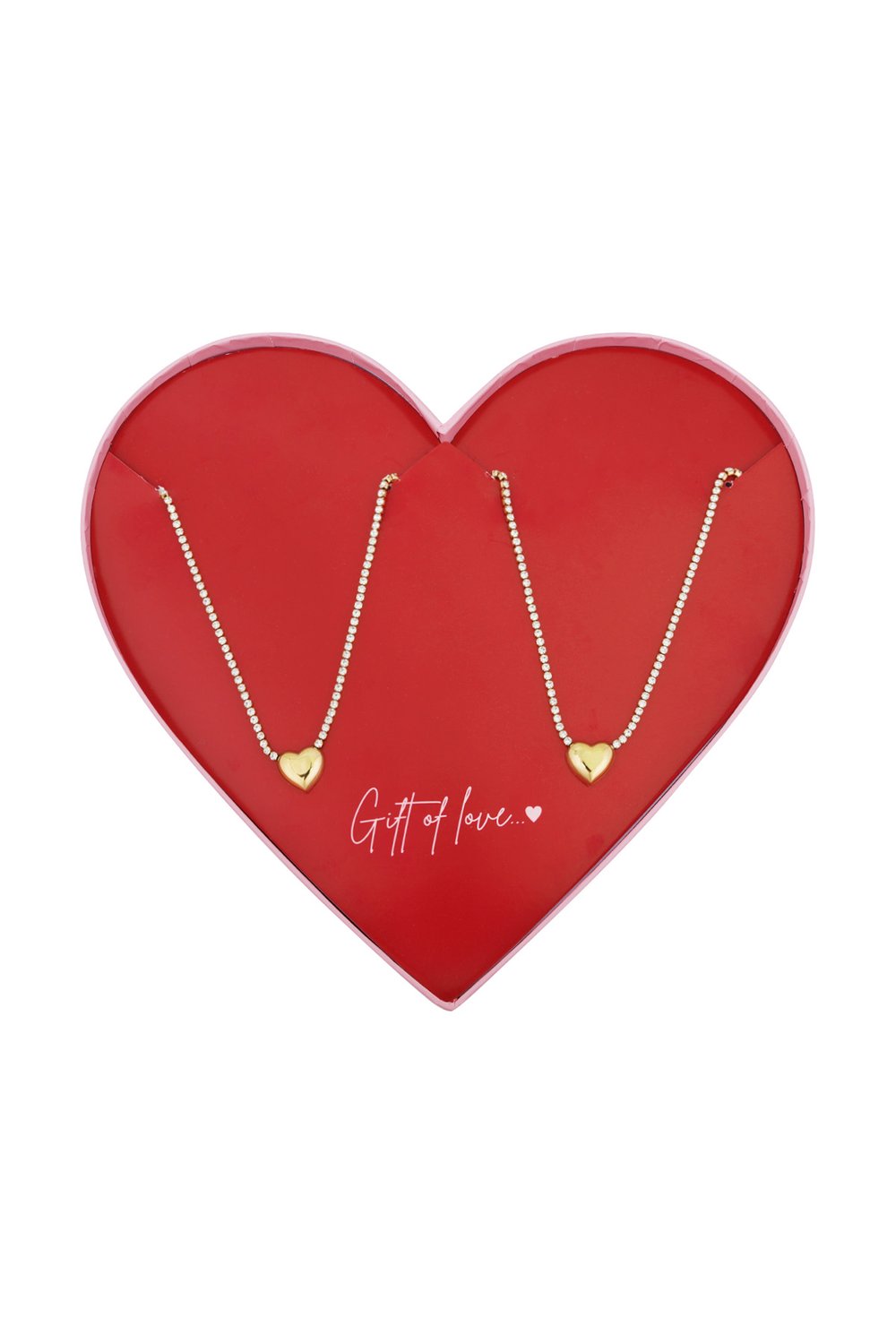 gift of love stainless steel hearts necklace