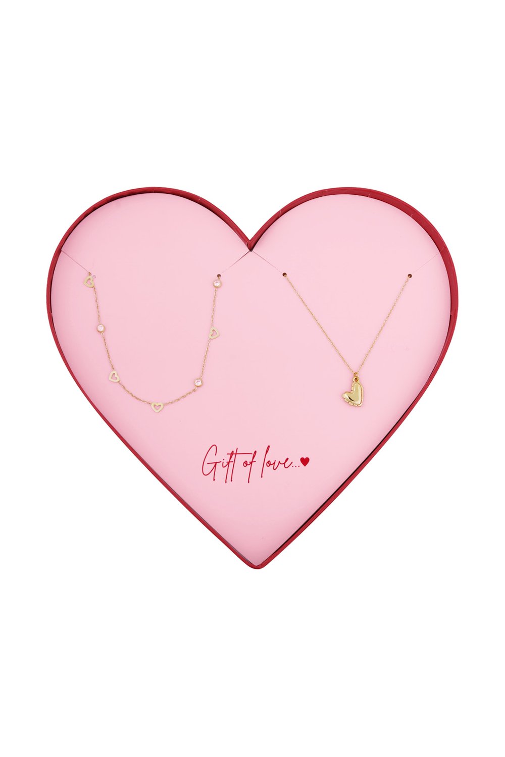 gift of love stainless steel mini hearts necklaces