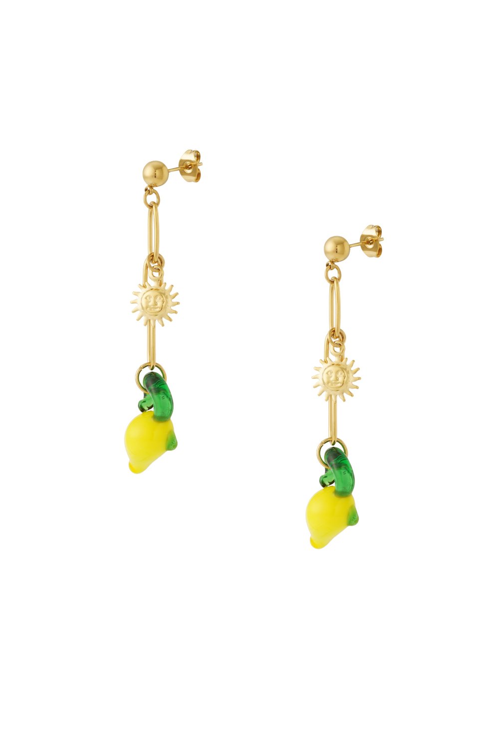 Lemon sun earrings 
