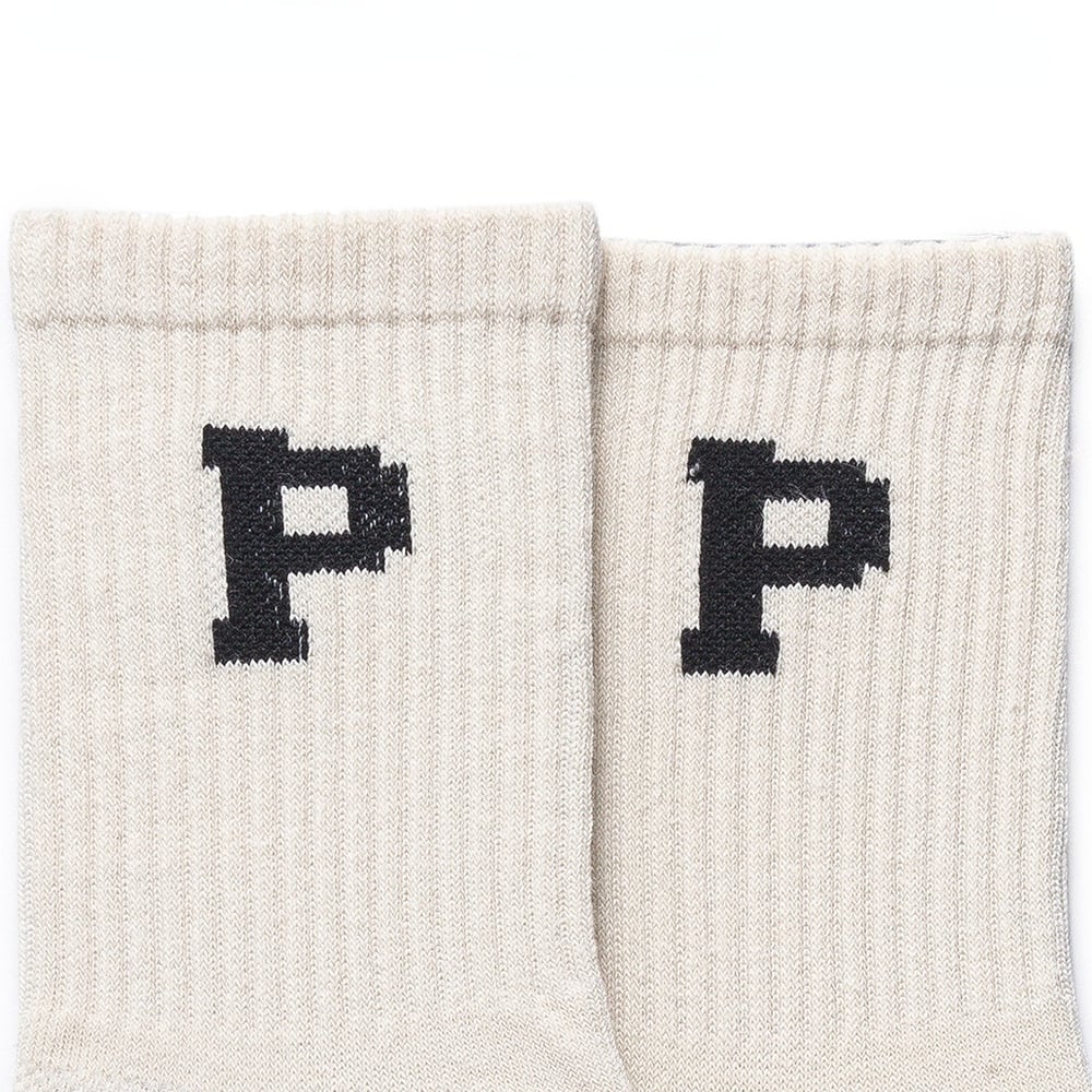 1 Paar vielseitige Damensocken aus Baumwolle mit Buchstabendruck bis zur Mitte der Wade Bild3