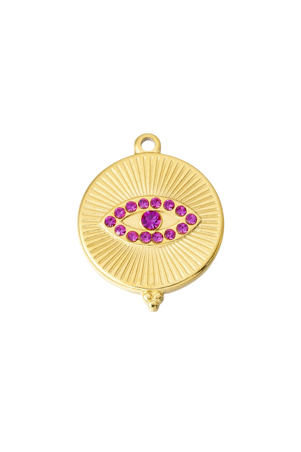 ciondolo fai da te occhio con pietra 