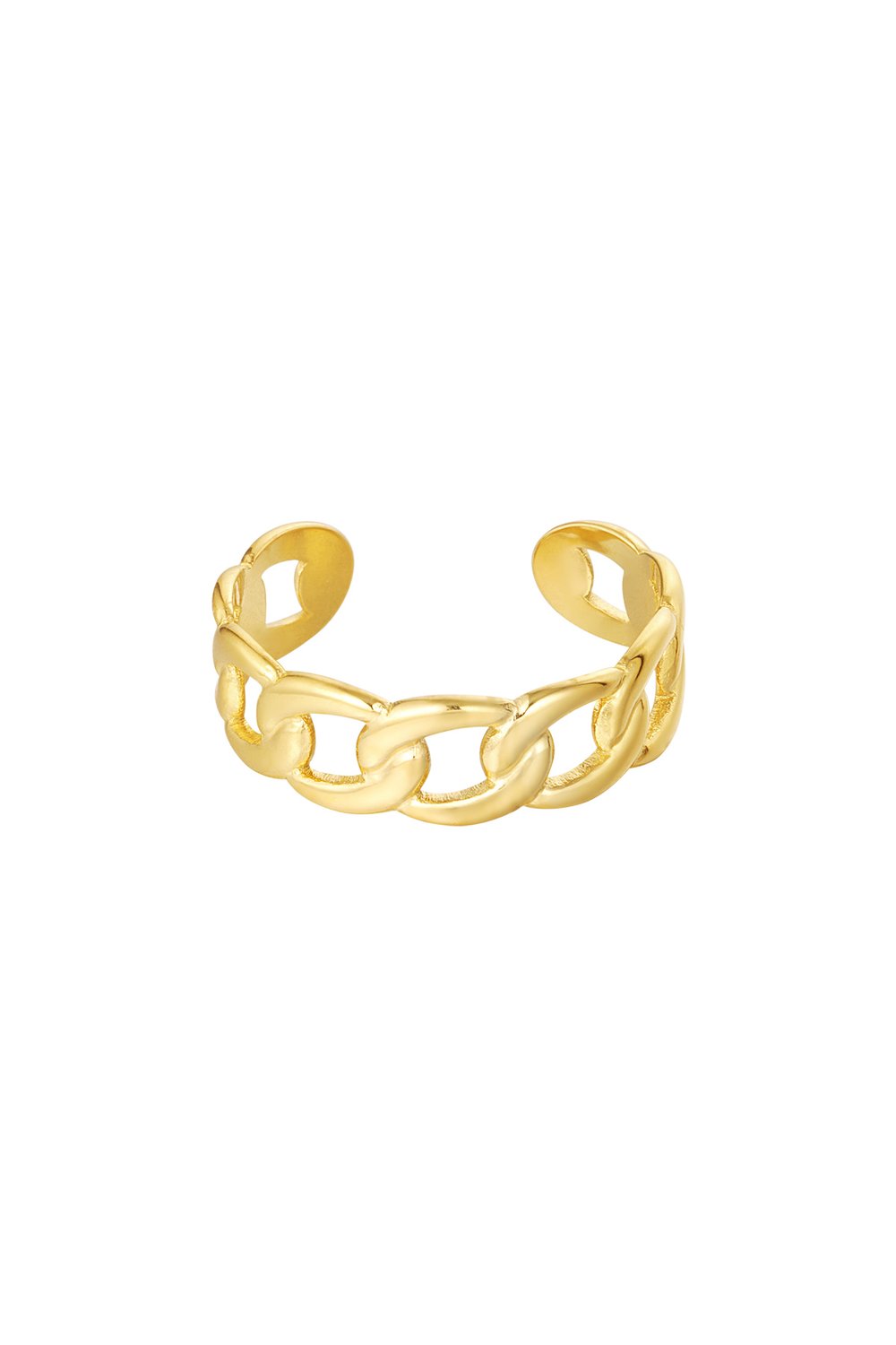 Ring thick link - Silver Color color 