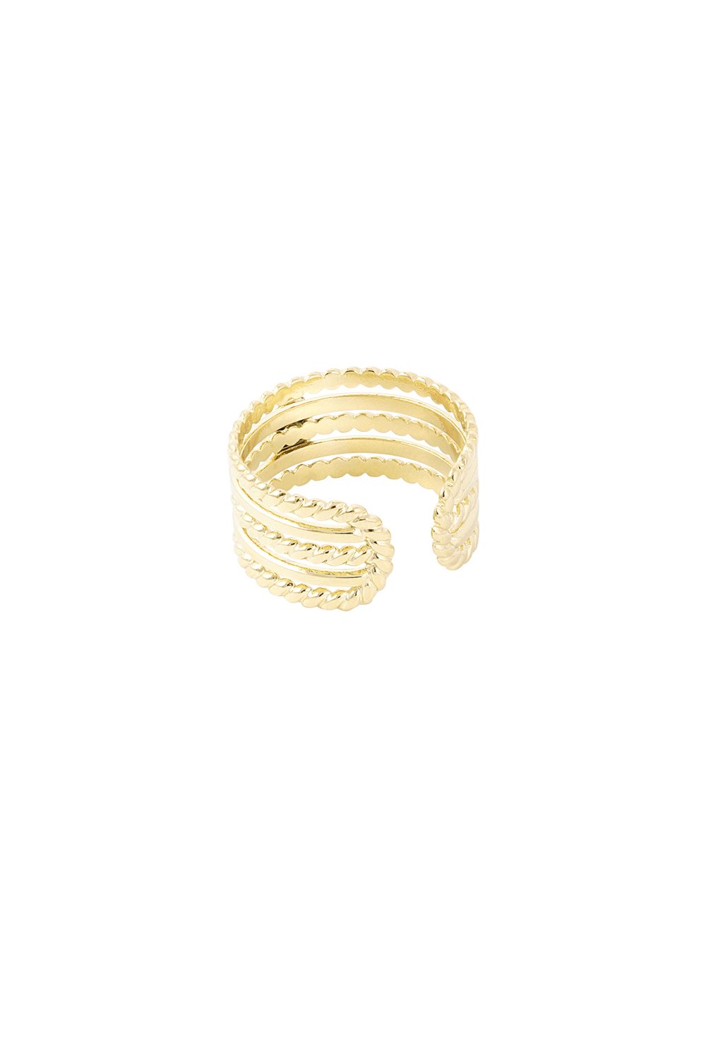 Ring mit Stein - grün / Goldfarbe  h5Bild3
