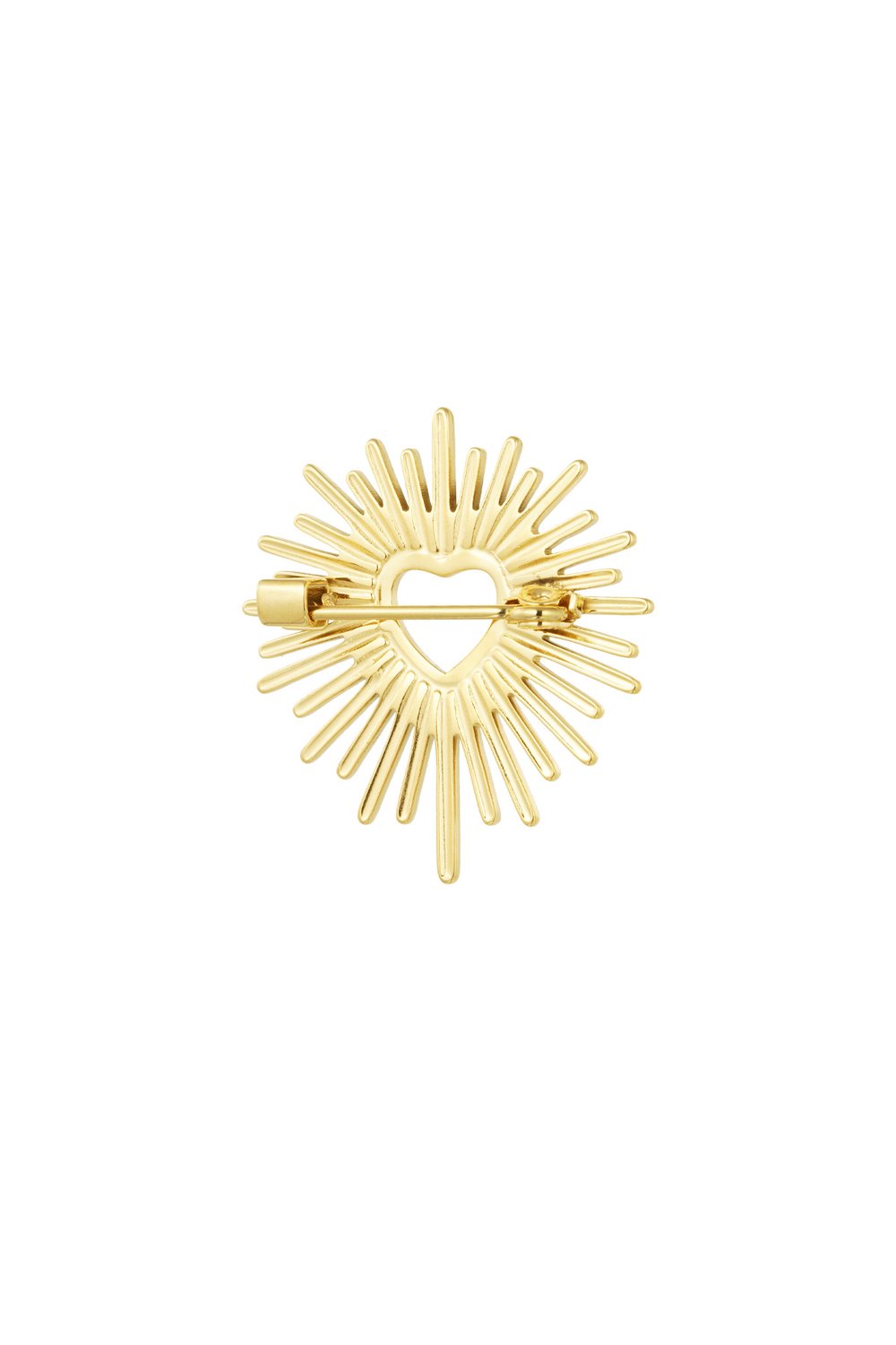 Sonnenliebesbrosche – Goldfarbe  - Goldfarbefarbe h5Bild2