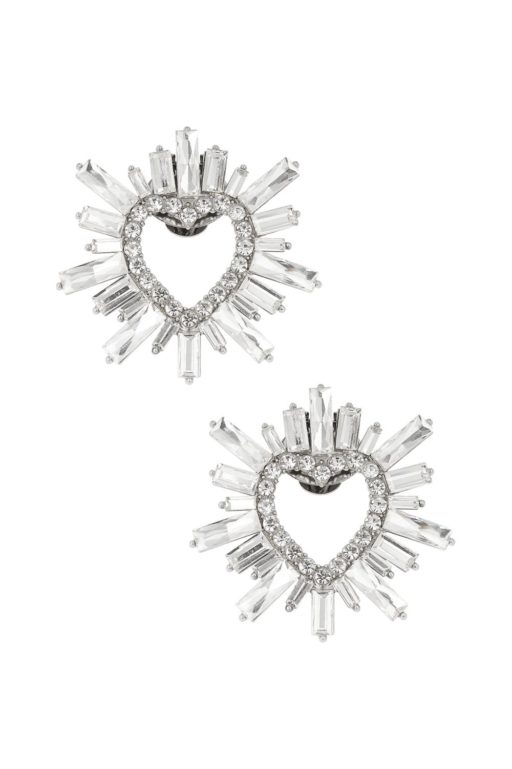 Shiney love shoe clips - Silver Color color