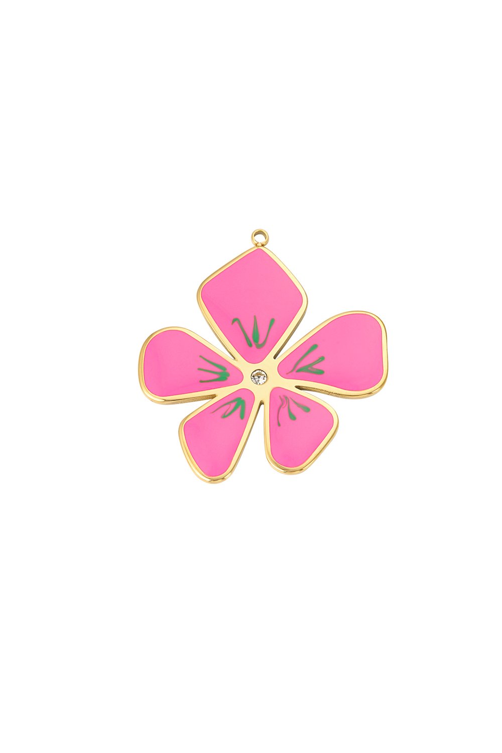 Charm Hawaiian flower - blue pink 