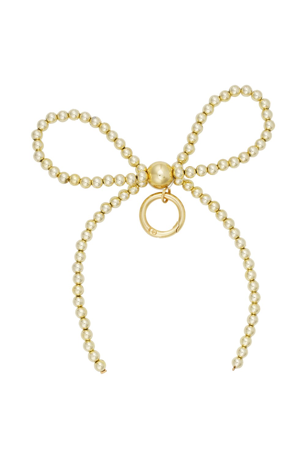 beaded bow pendant