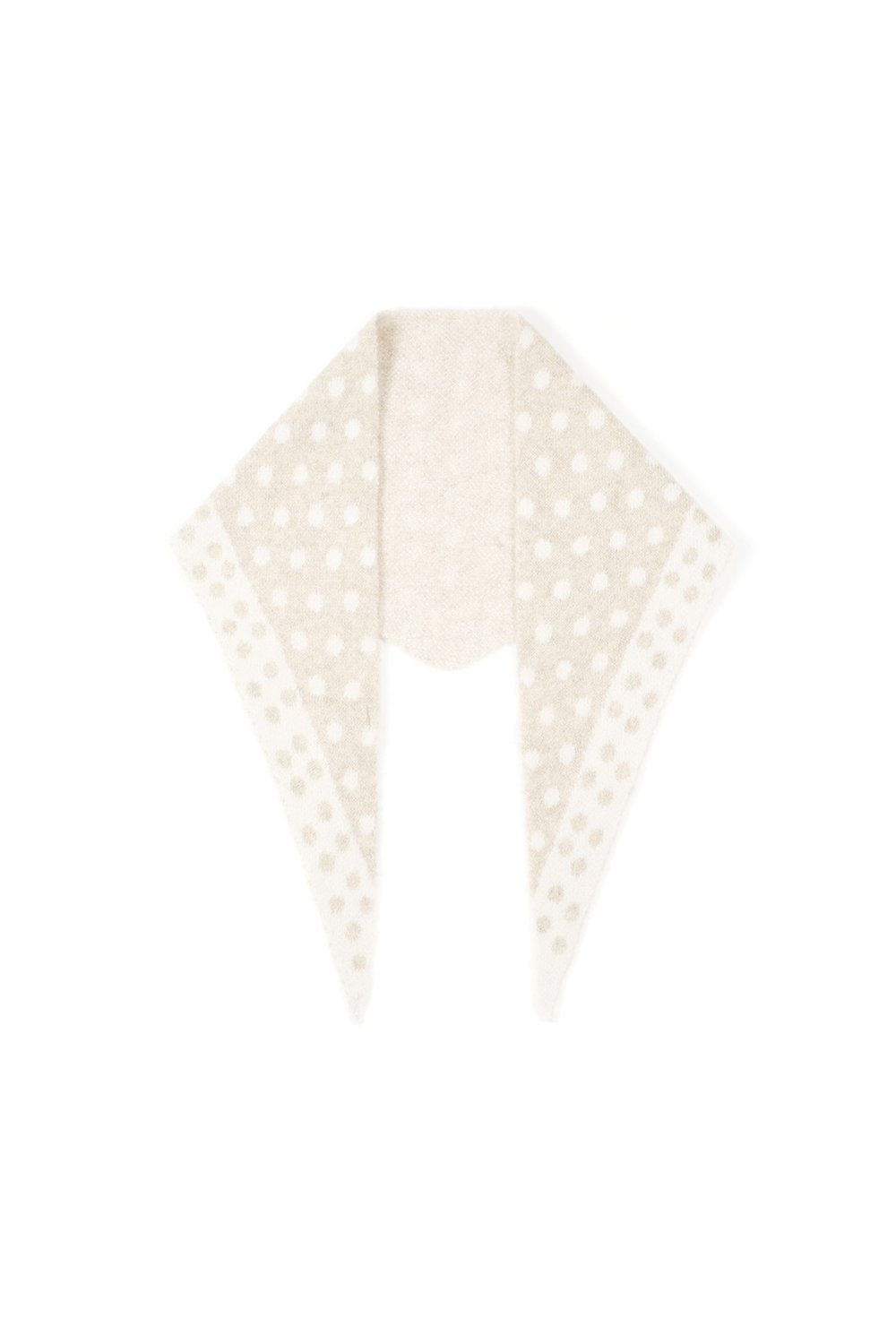 Fine Polka Dot Triangle Scarf 