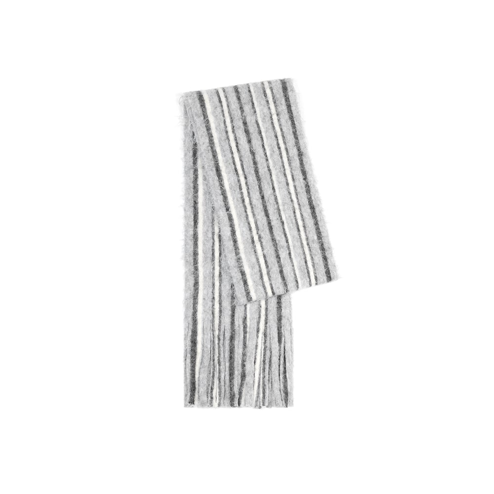 1 Piece Wool & Polyester Tassel Color-blocked Striated Winter Scarf h5Picture8