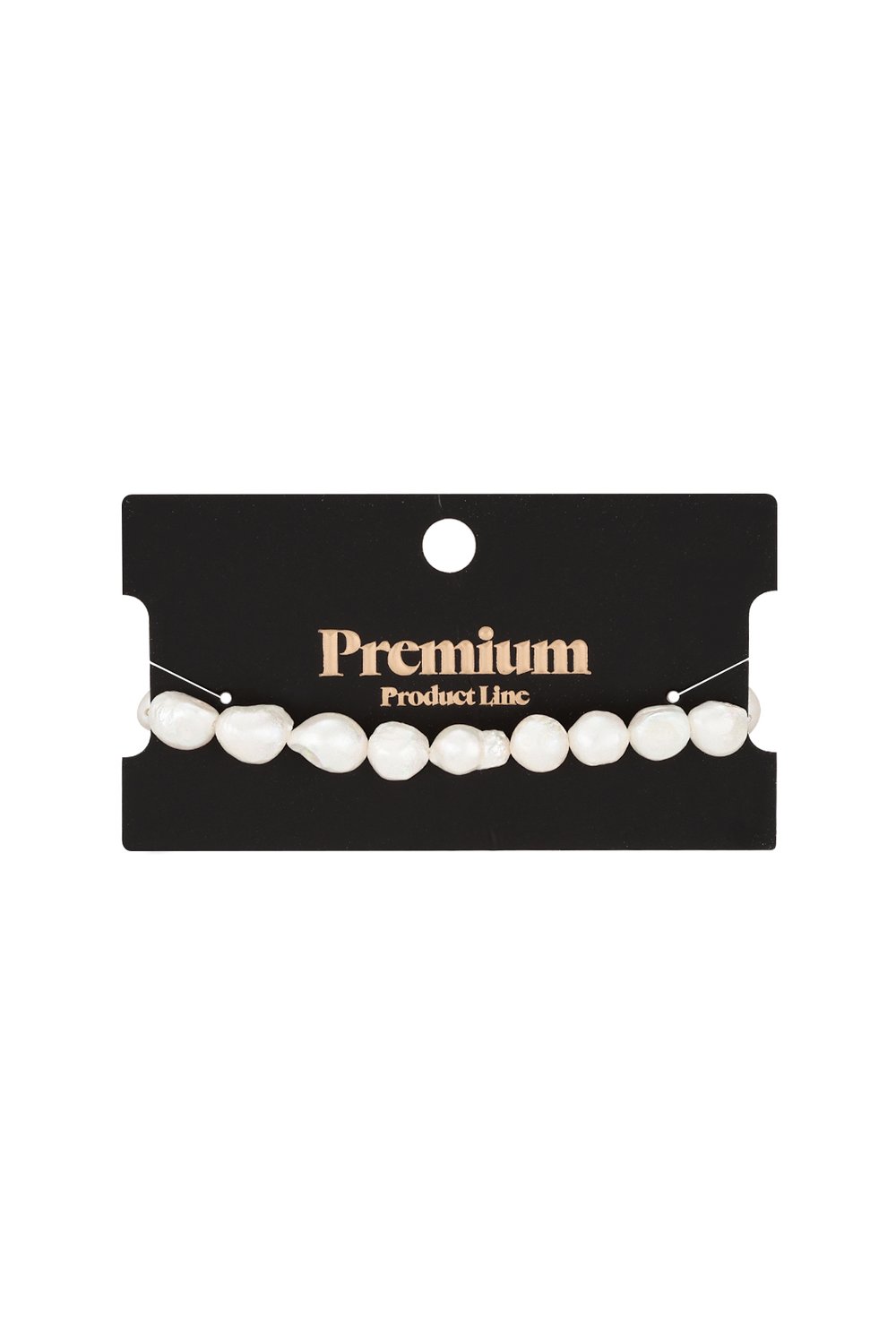 Pulsera perla cierre corazón Color dorado Acero inoxidable Imagen3