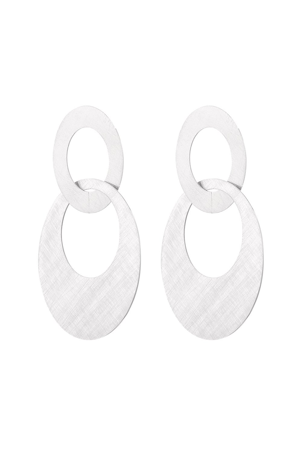 earrings connected ovals 