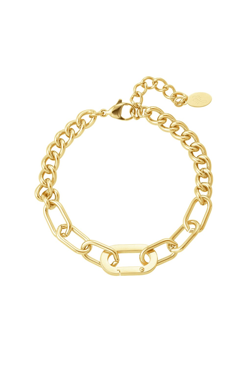 Link bracelet 2 styles - Gold Color Stainless Steel