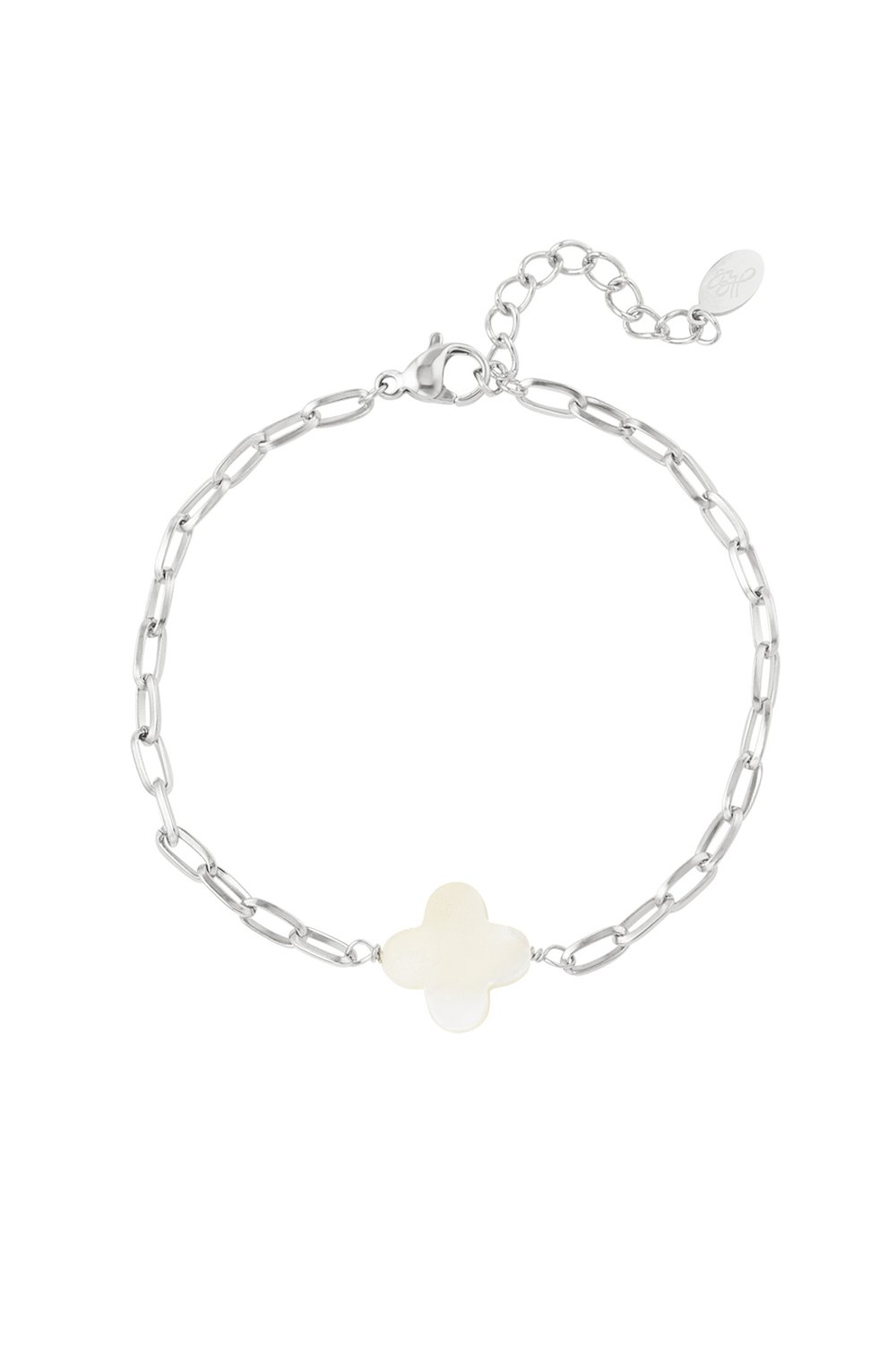 Link bracelet clover - Gold Color Stainless Steel 