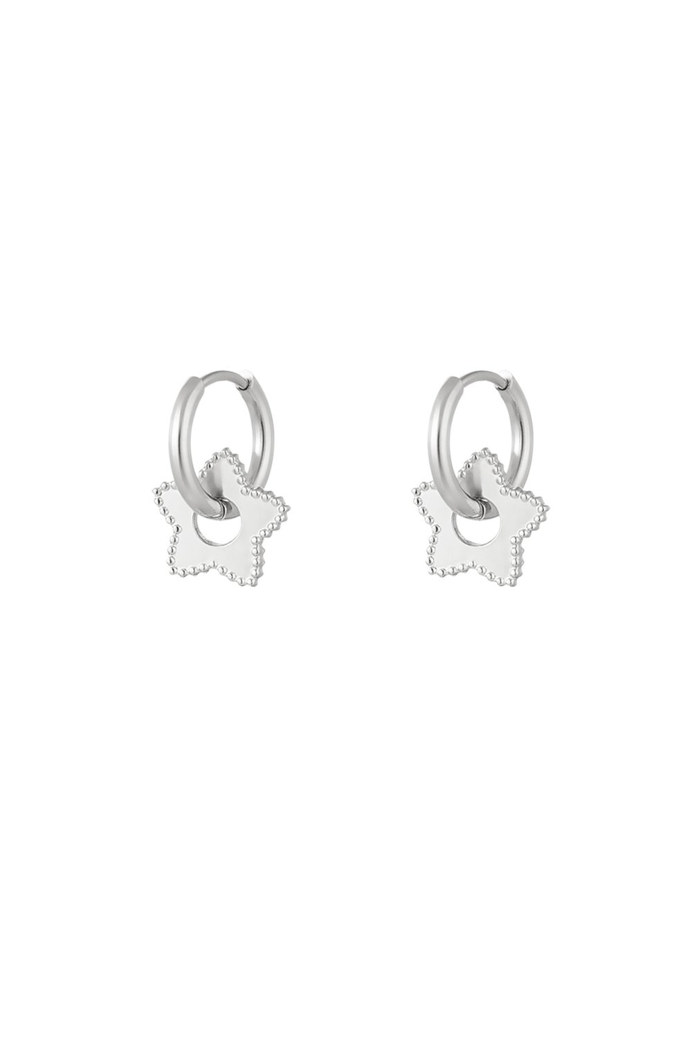 earrings with flower charm 
