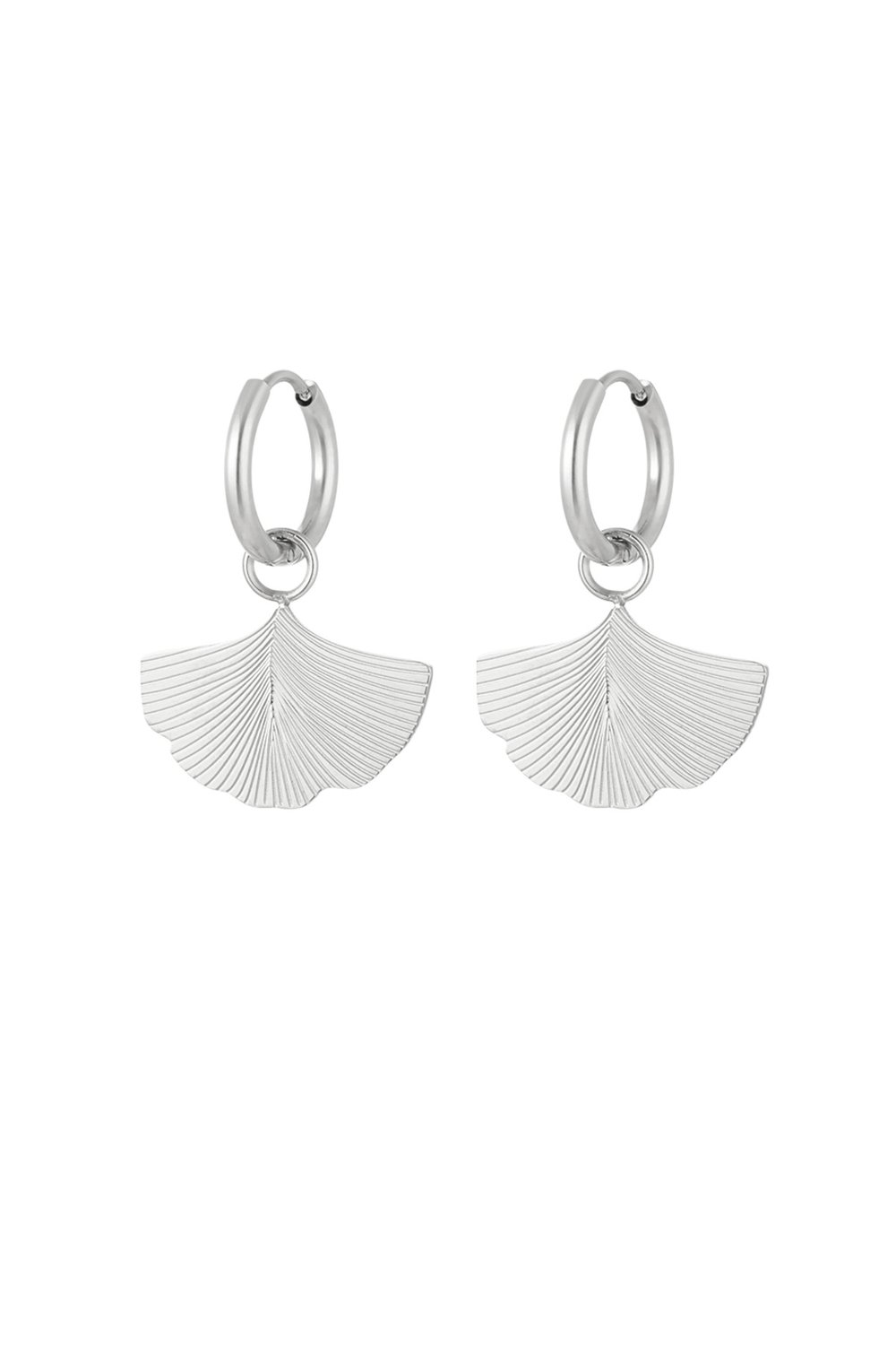 earrings with leaf charm 