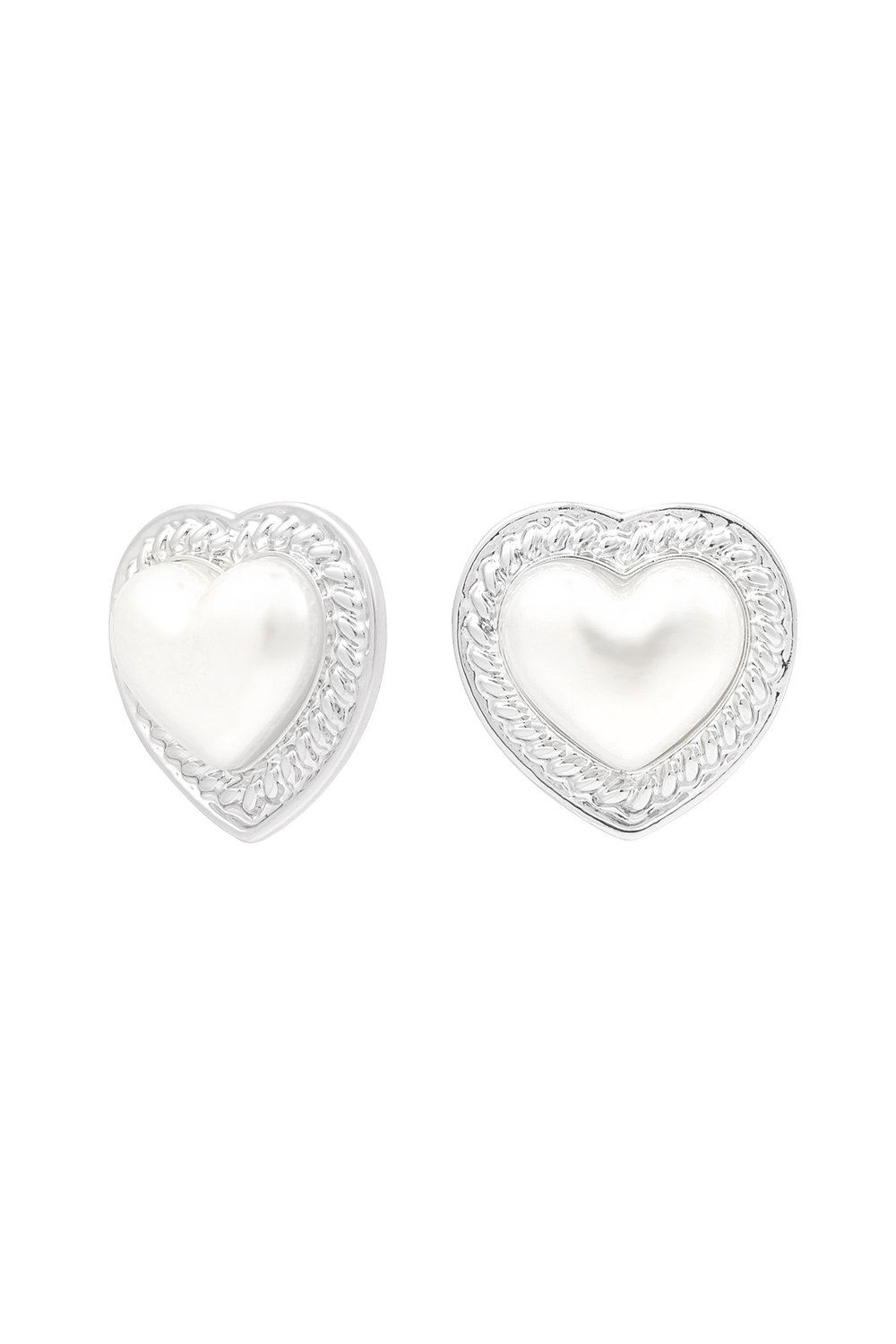 earrings heart pearl 