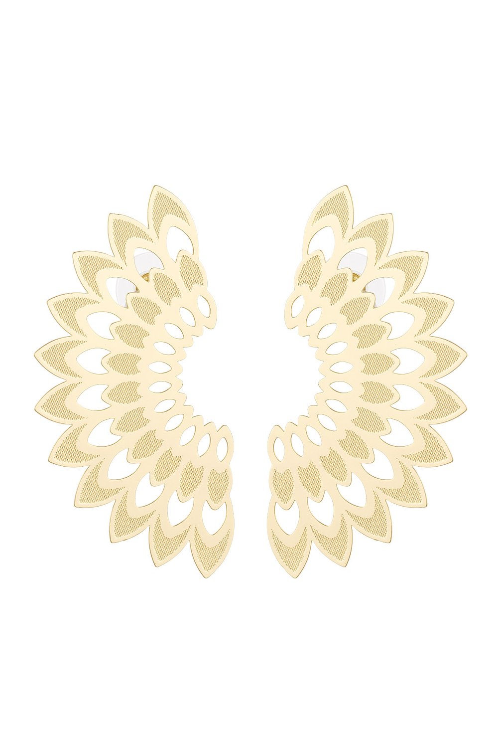 Ear stud statement cheerful - silver color Copper