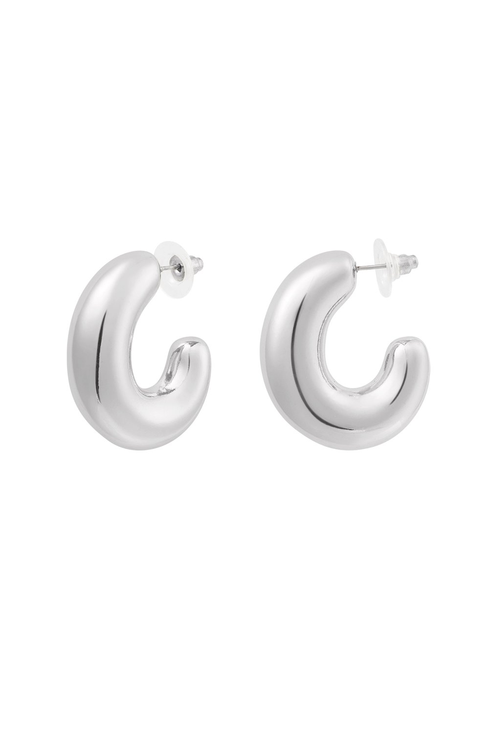 Ohrringe mit halber Drehung – Goldfarbe - Goldfarbefarbe