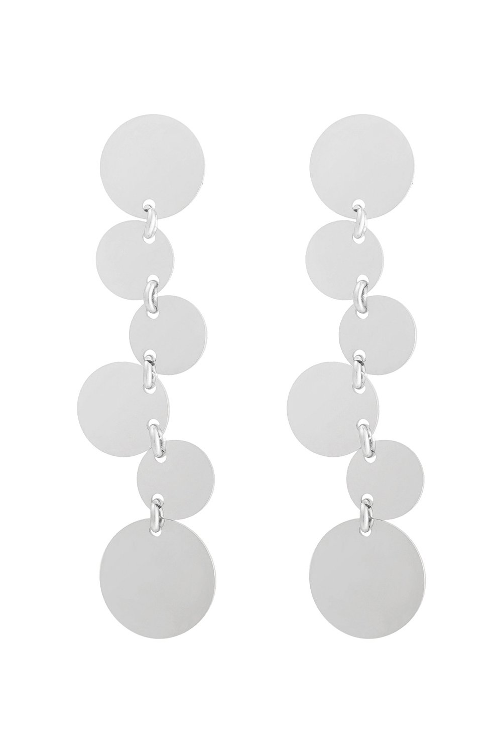 Earrings coins party - Silver Color color