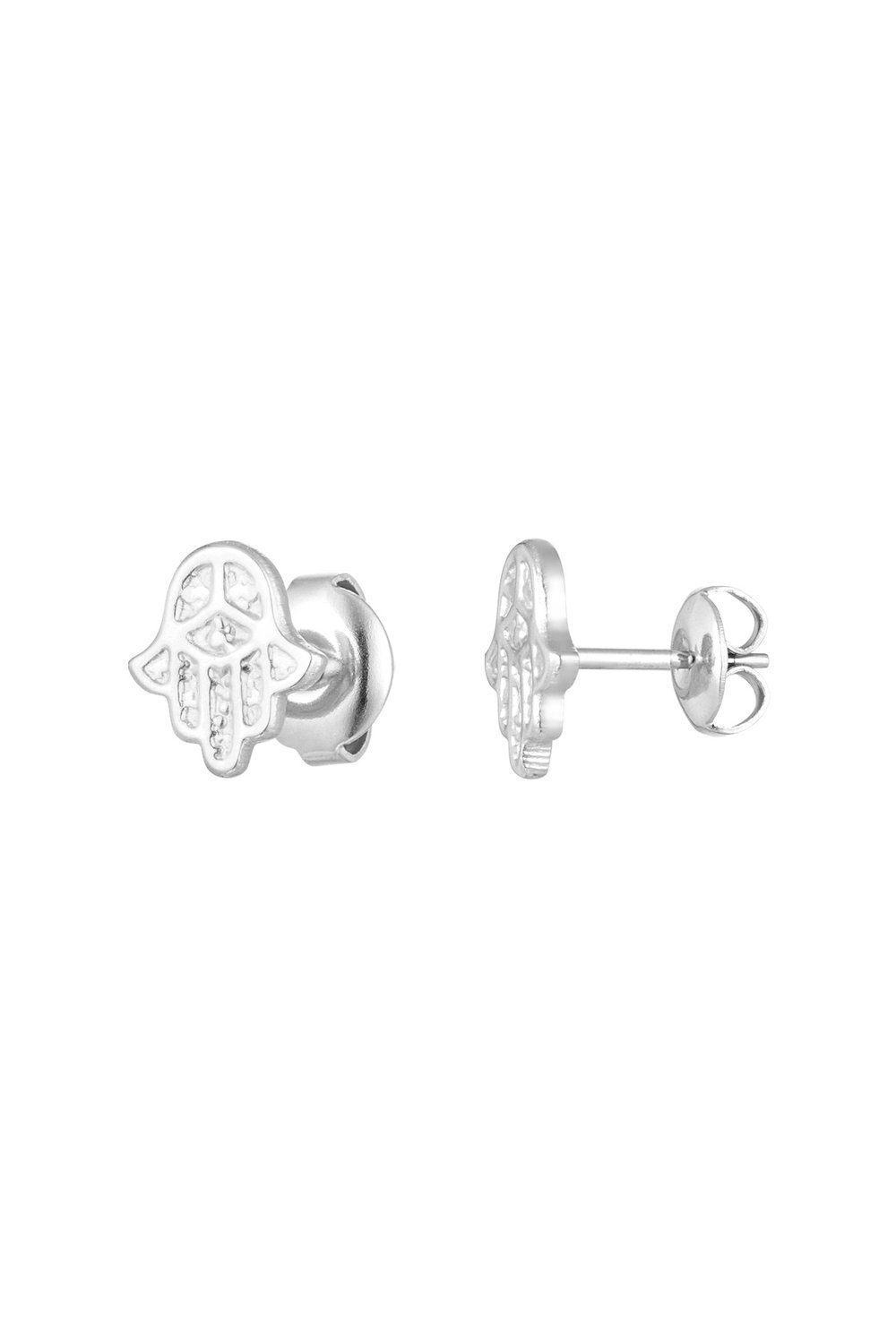 Ear studs hand - Silver Color color 