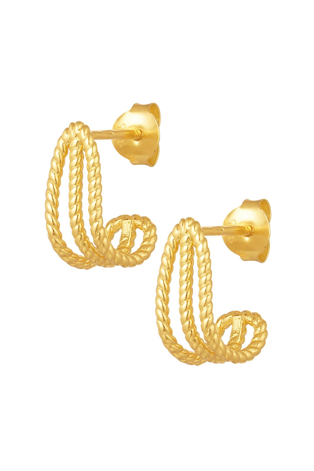 earring triple twisted - 925  