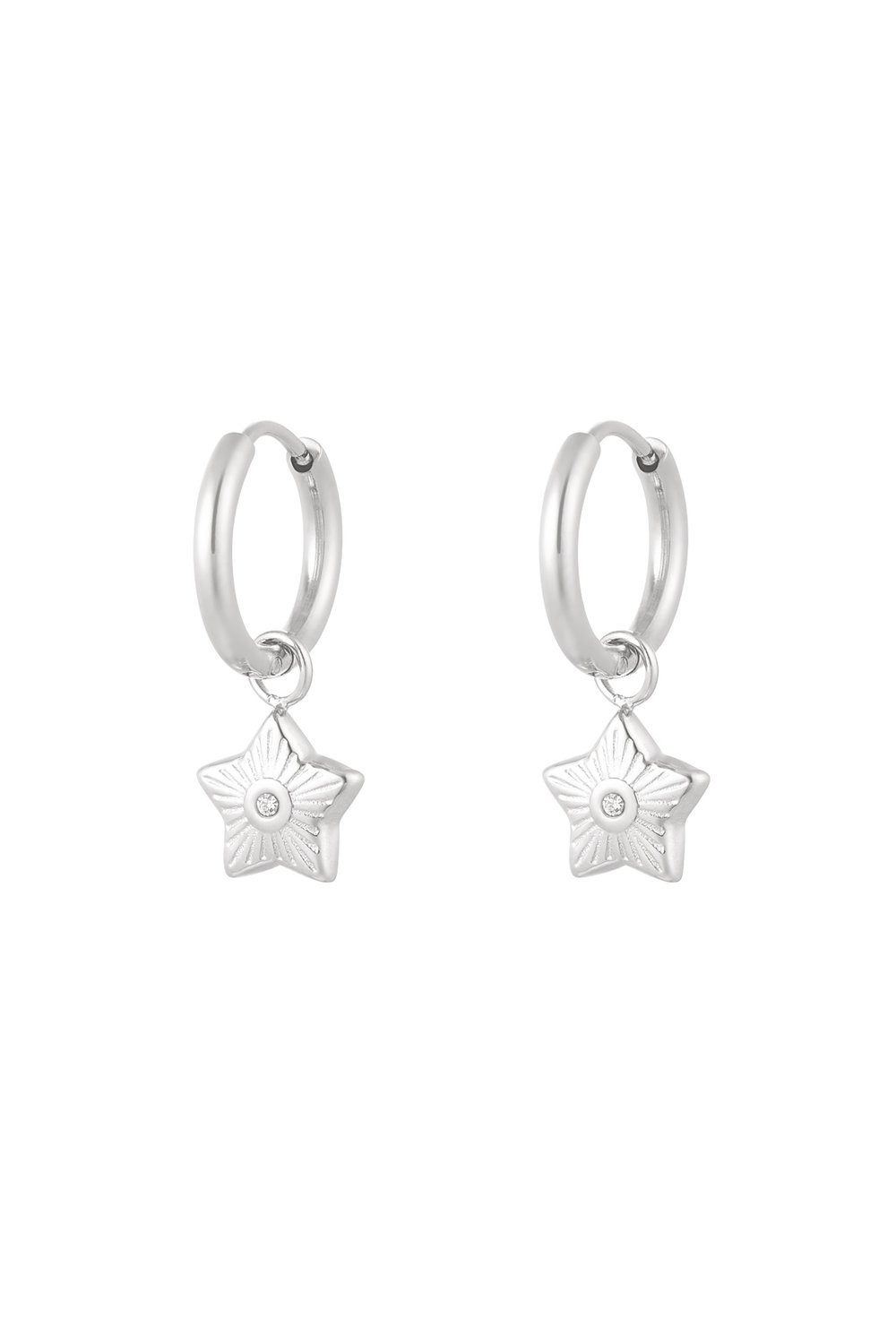 charm earrings star with stone 