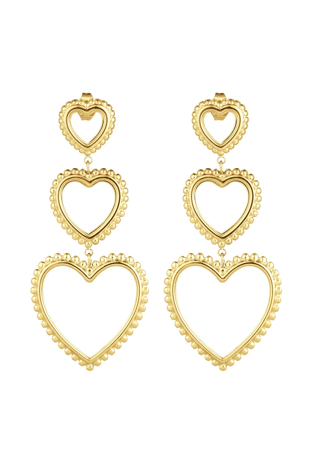 earrings 3 times graceful heart 