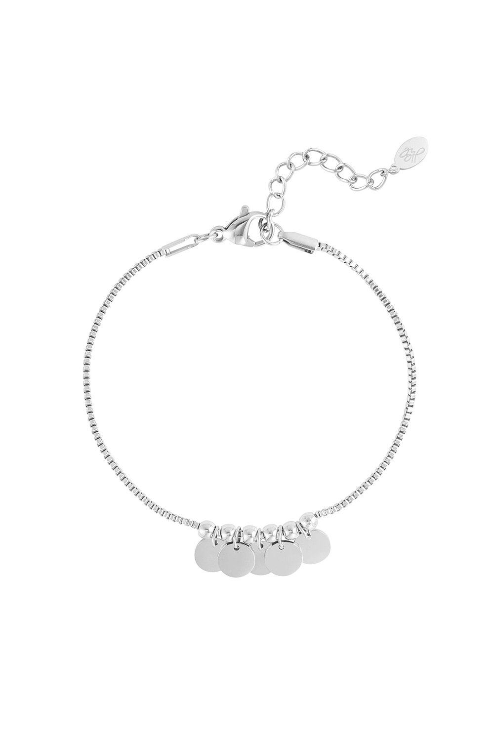 Armband mit hängenden Münzen – Goldfarbe - Goldfarbefarbe