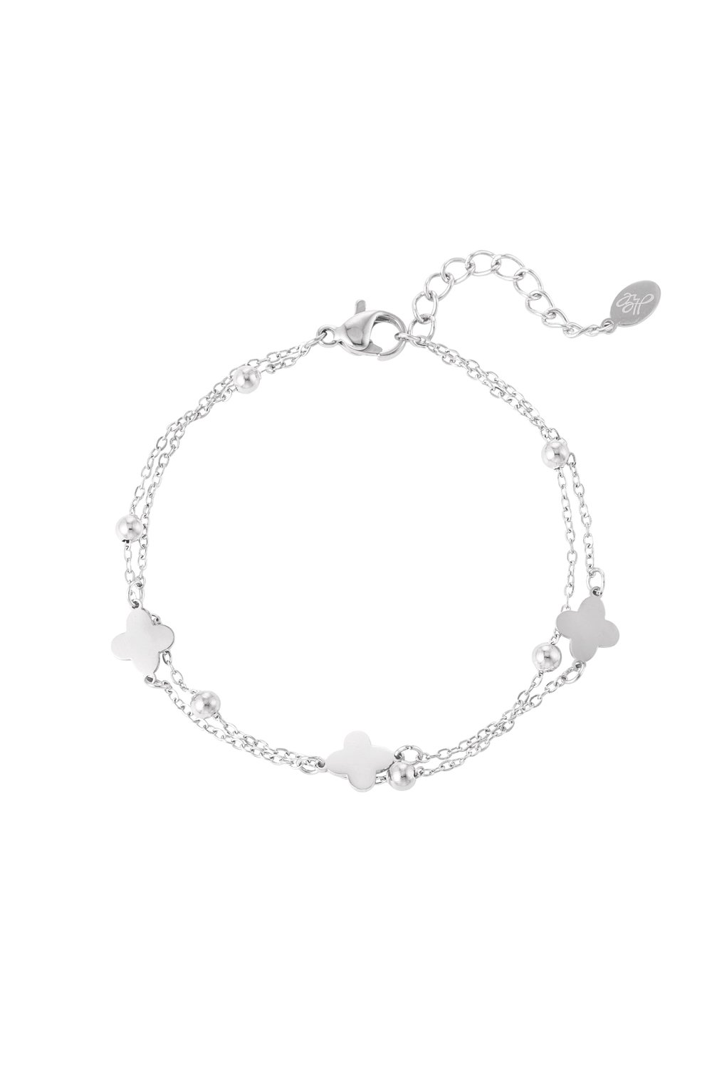 double bracelet clover/balls