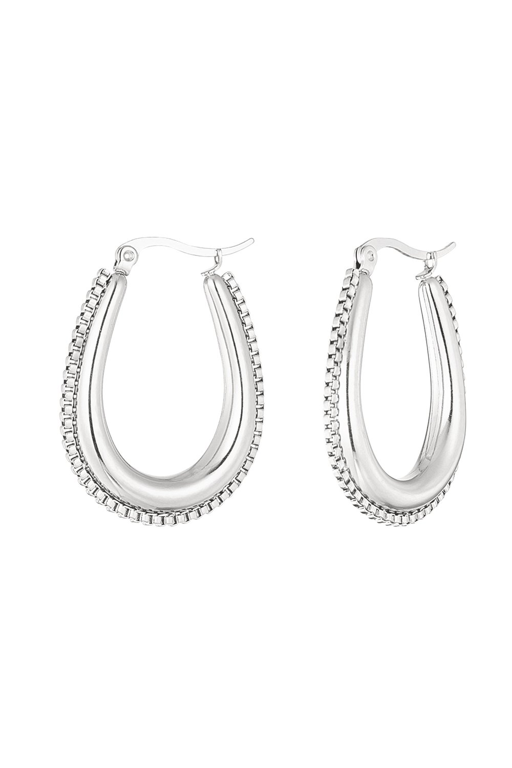 drop shaped earring with links 