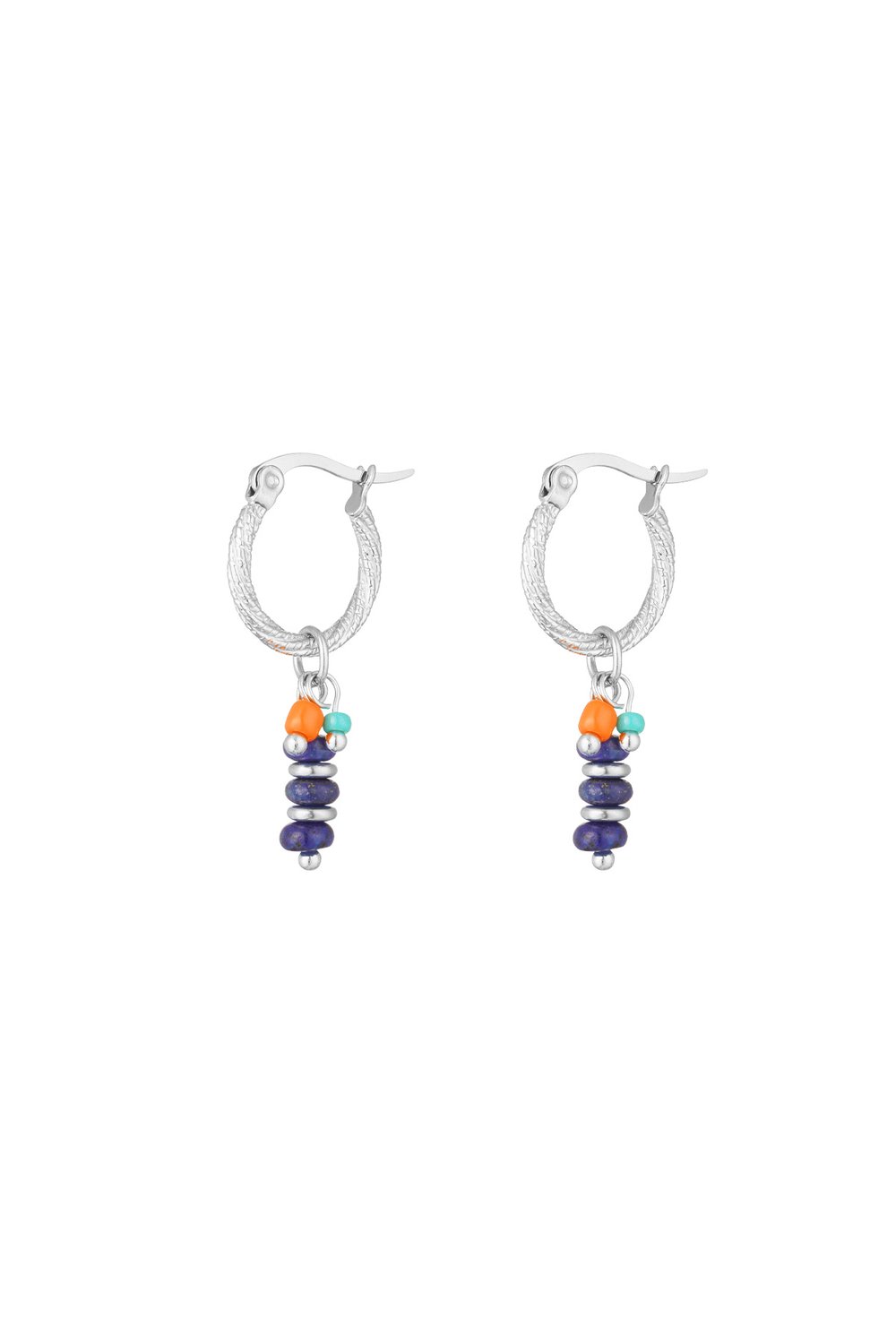Orecchini perline party blue - Colore oro/blu