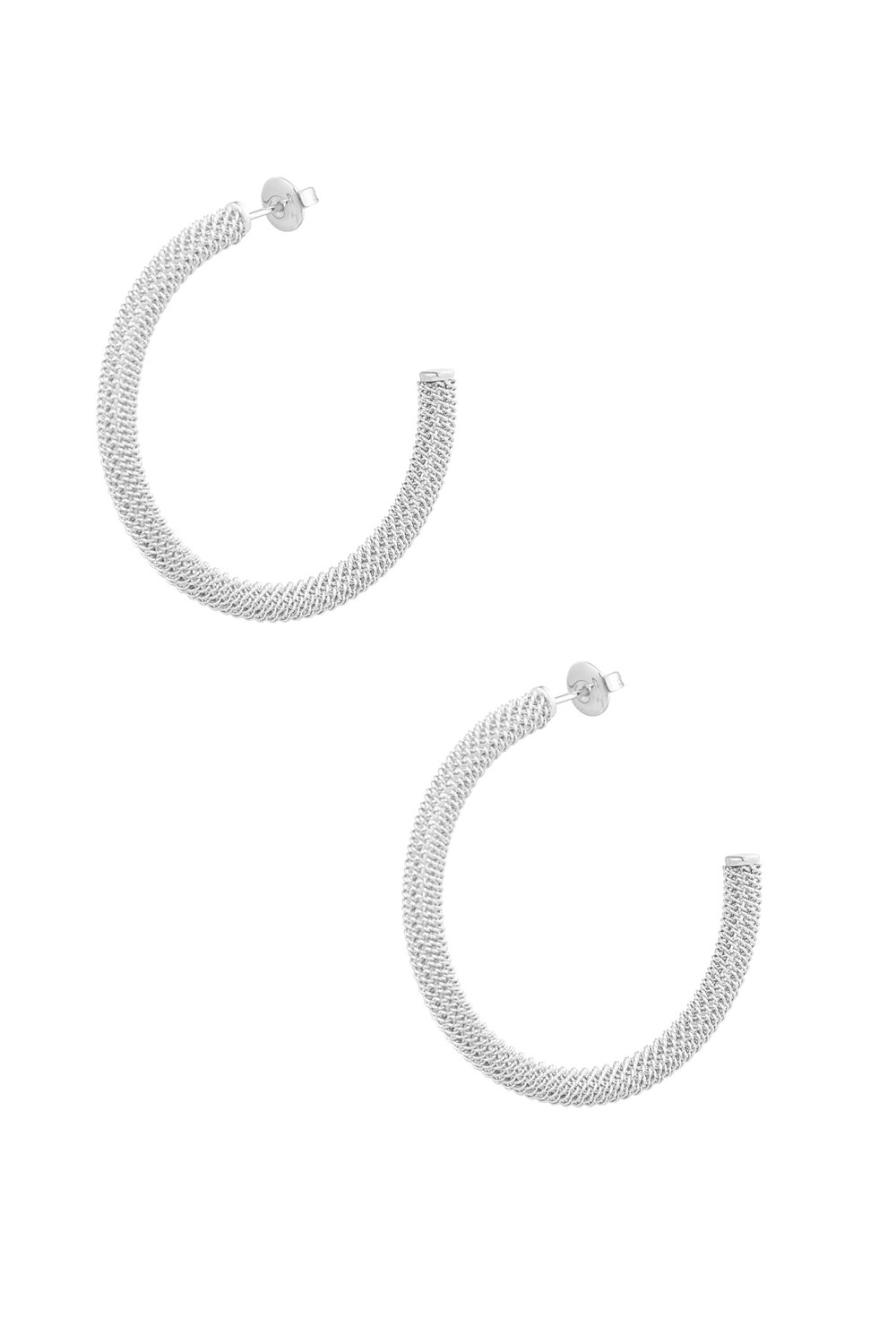 round earrings with print 