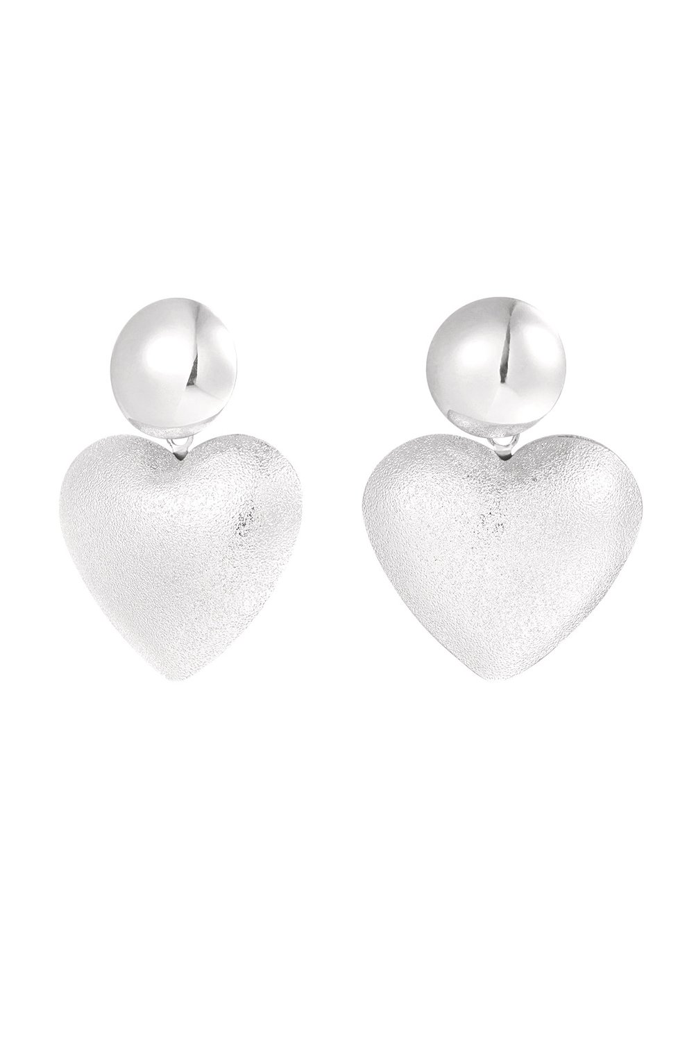 earrings heart with dot