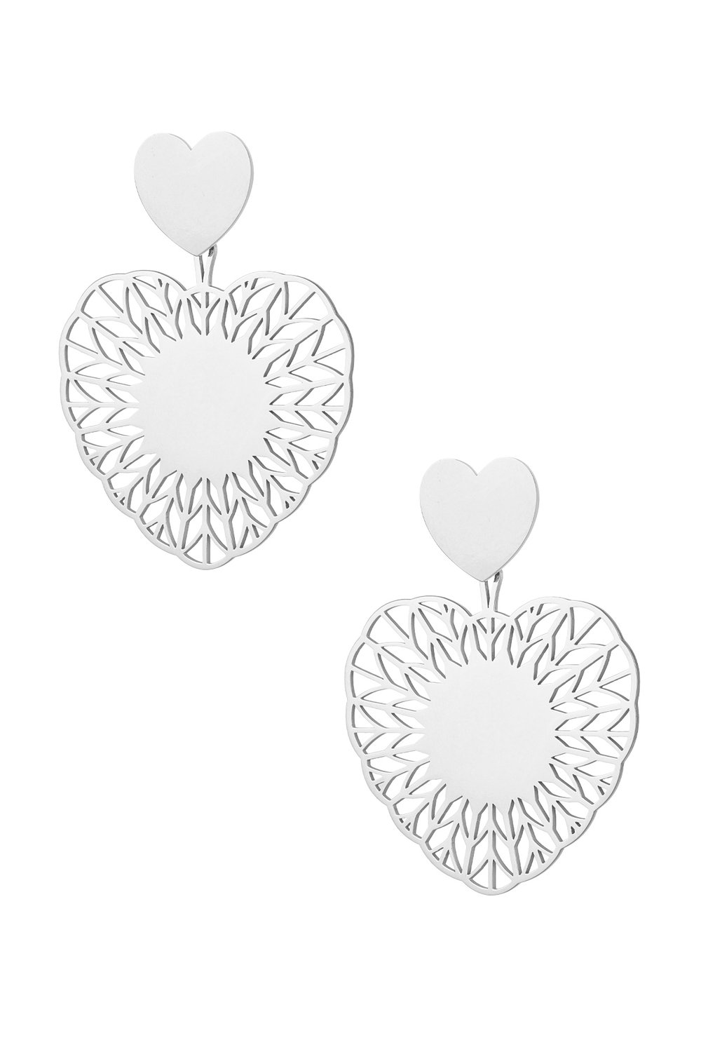 earrings heart mandela 