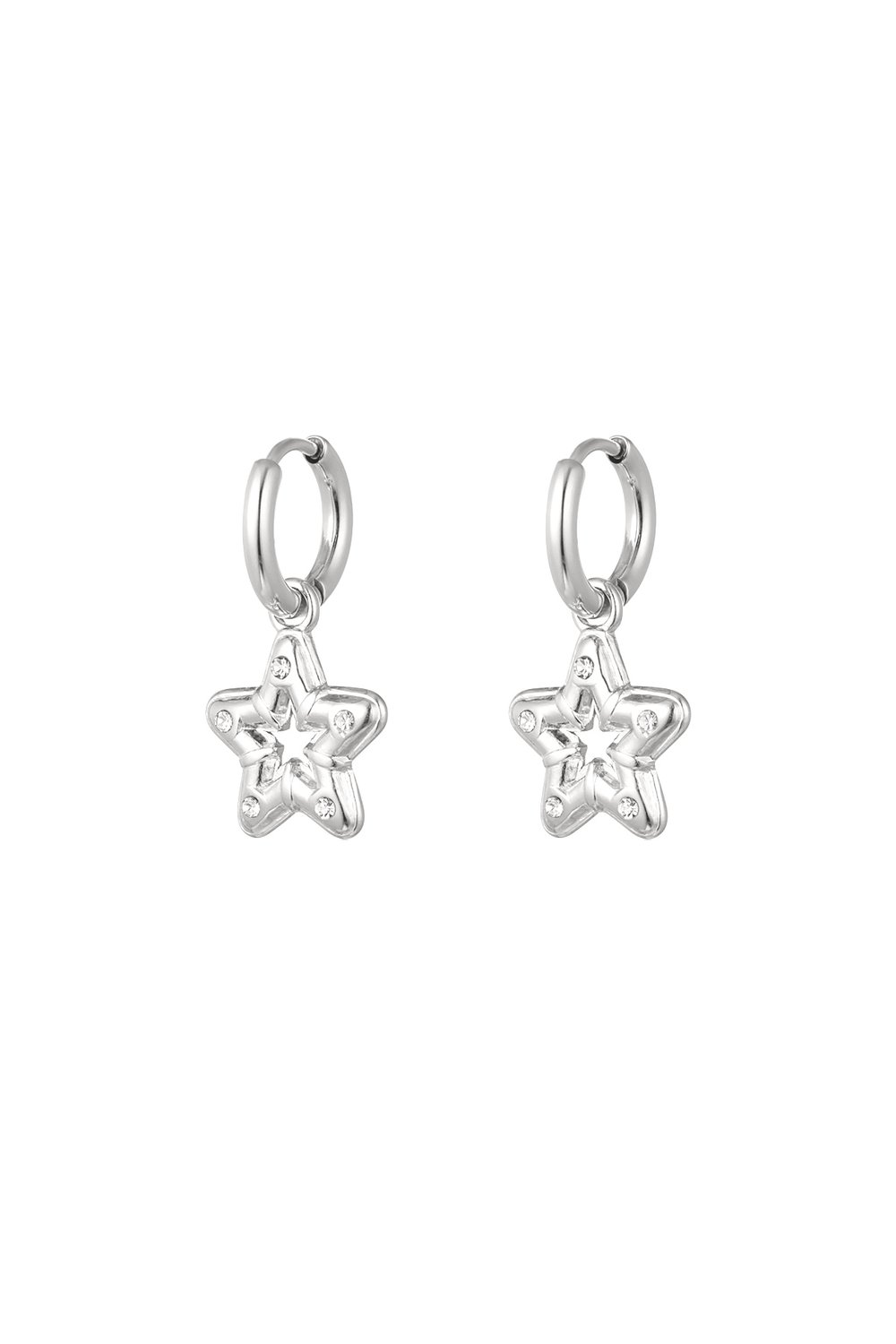 earrings star with stones 