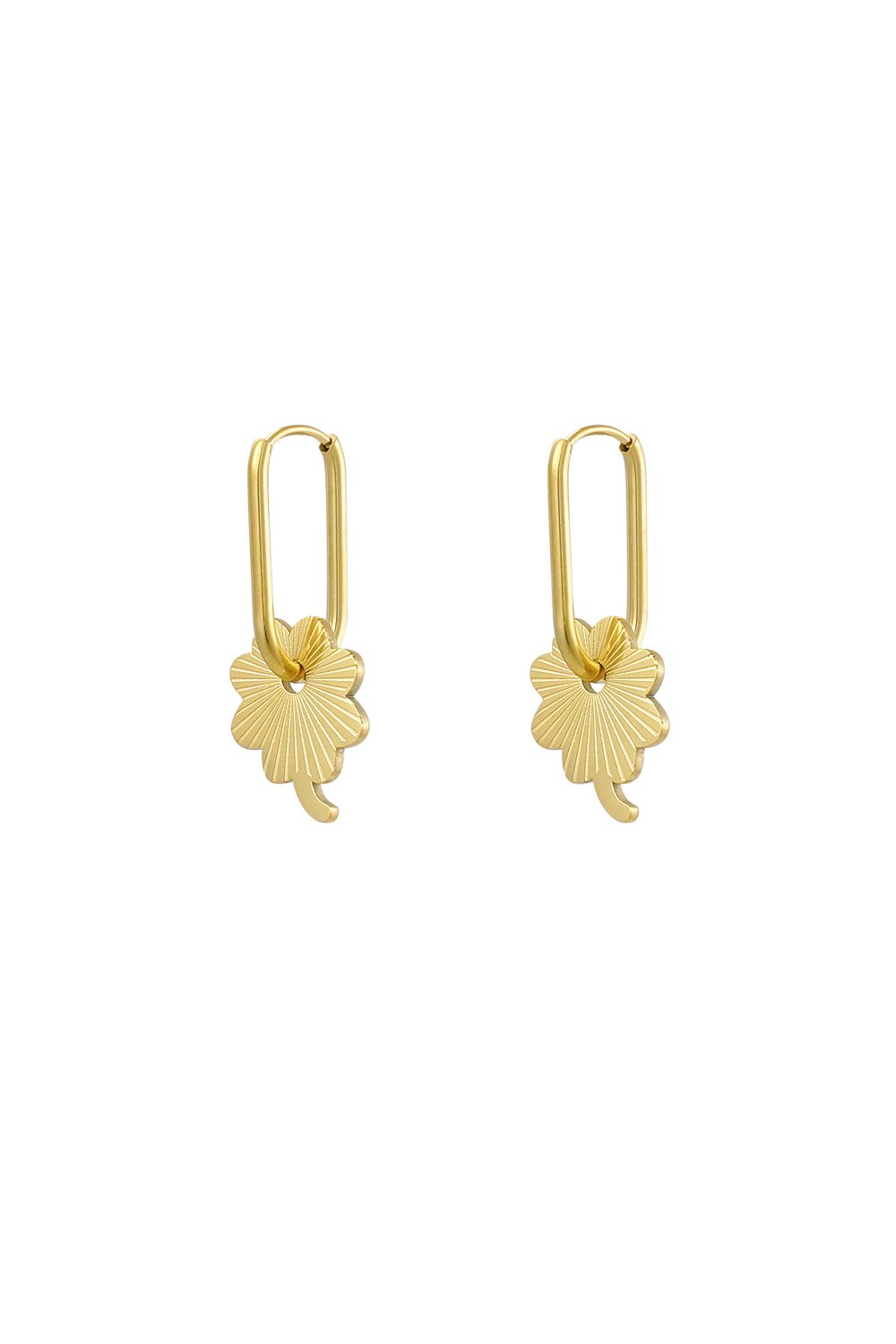 earrings elongated with flower