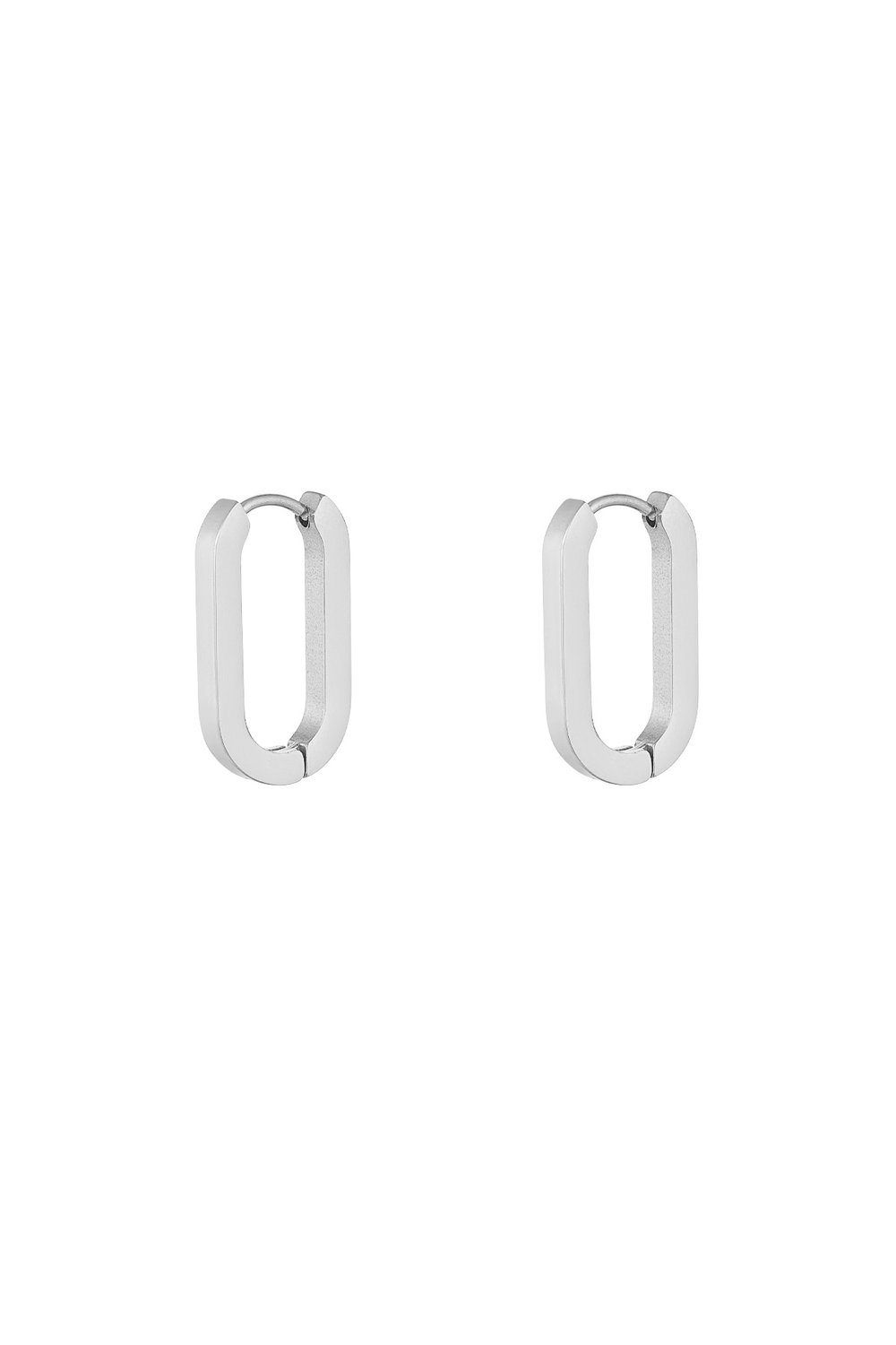 Basic geometric oval earrings - Medium