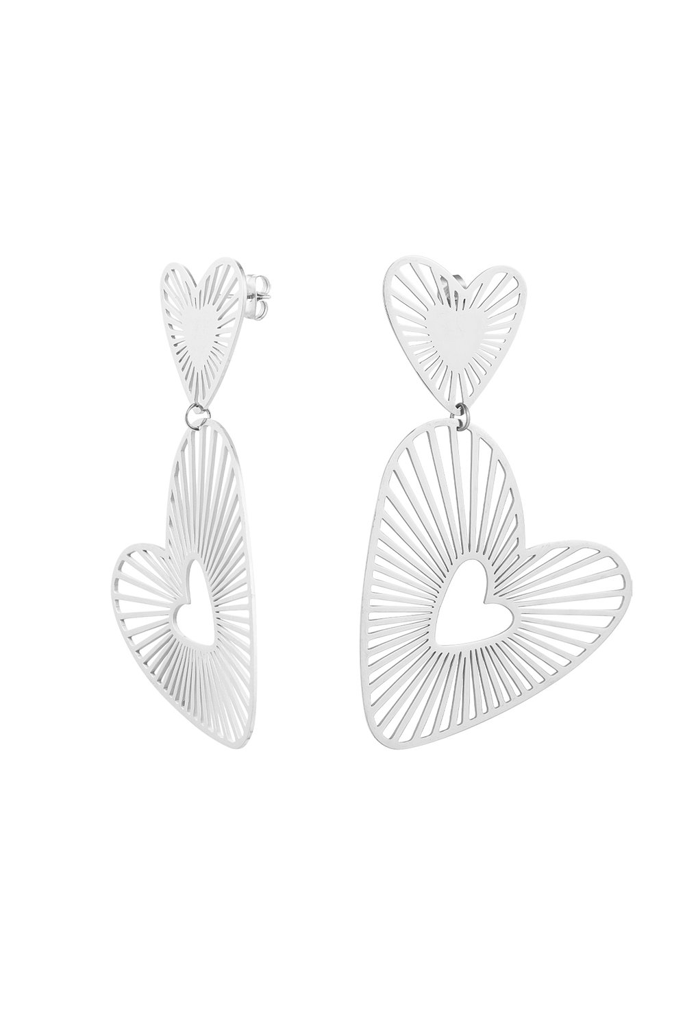 double heart earrings