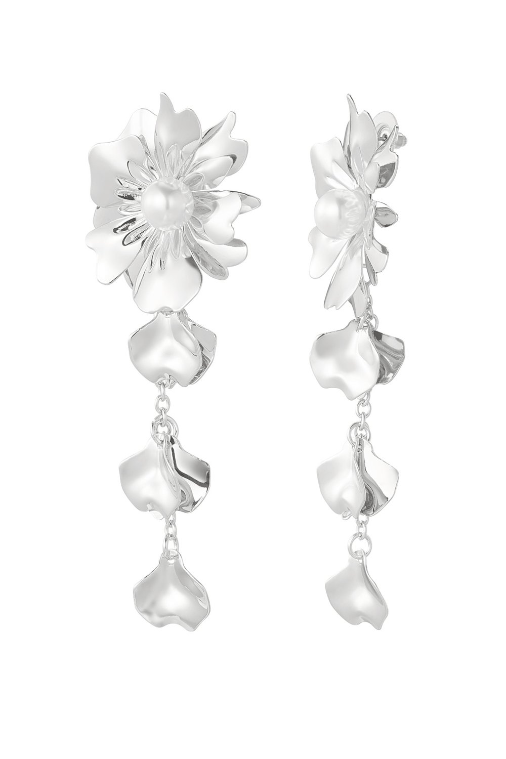 earrings flower with pearl 