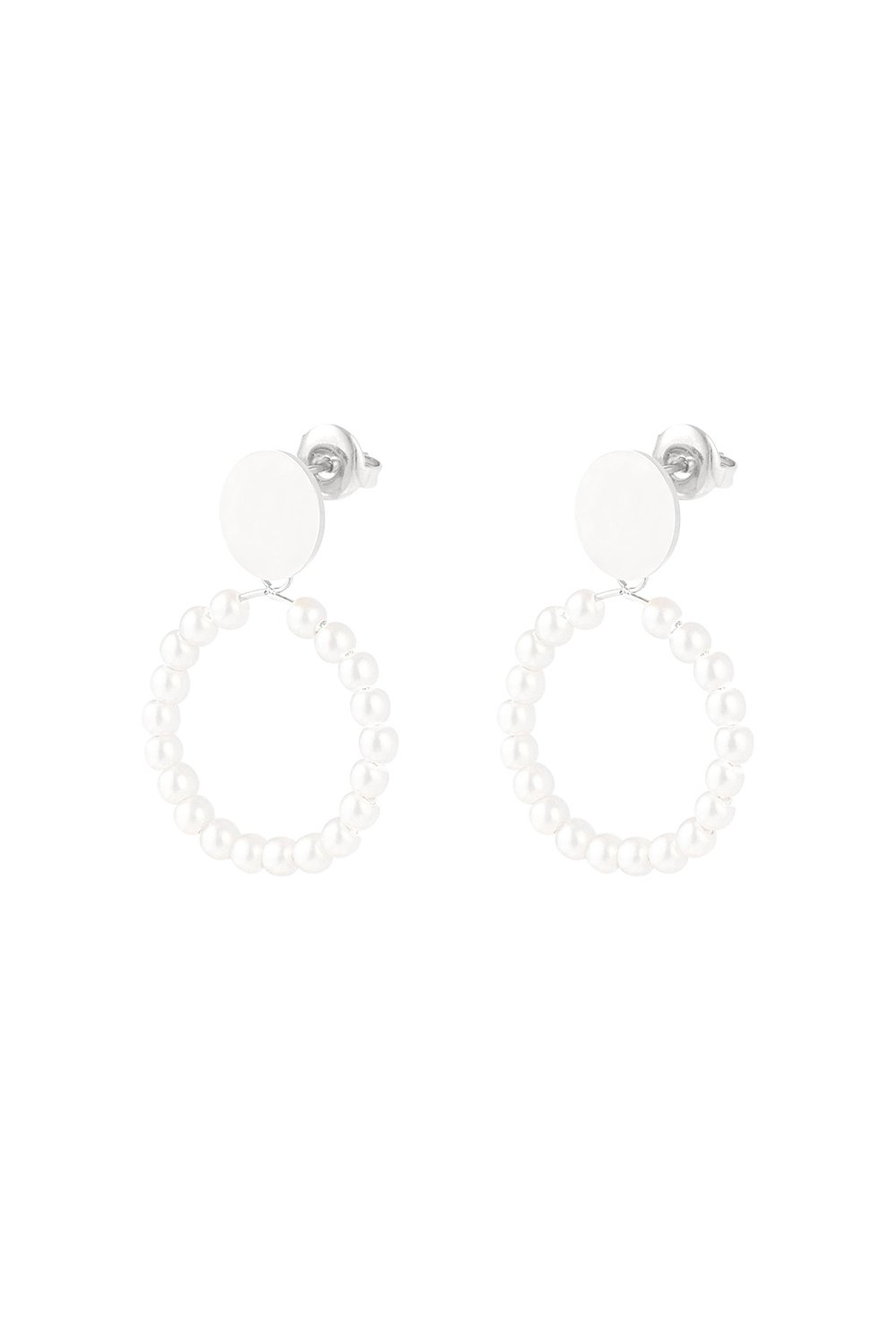 earrings round pearl