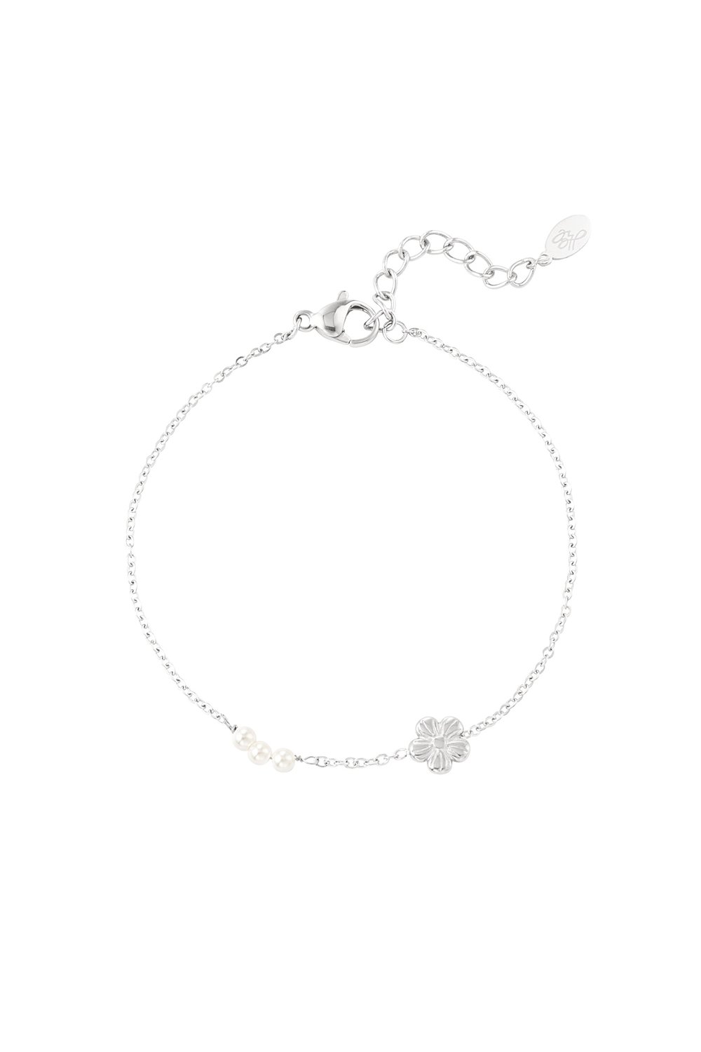 Armband Blume mit Perlen  