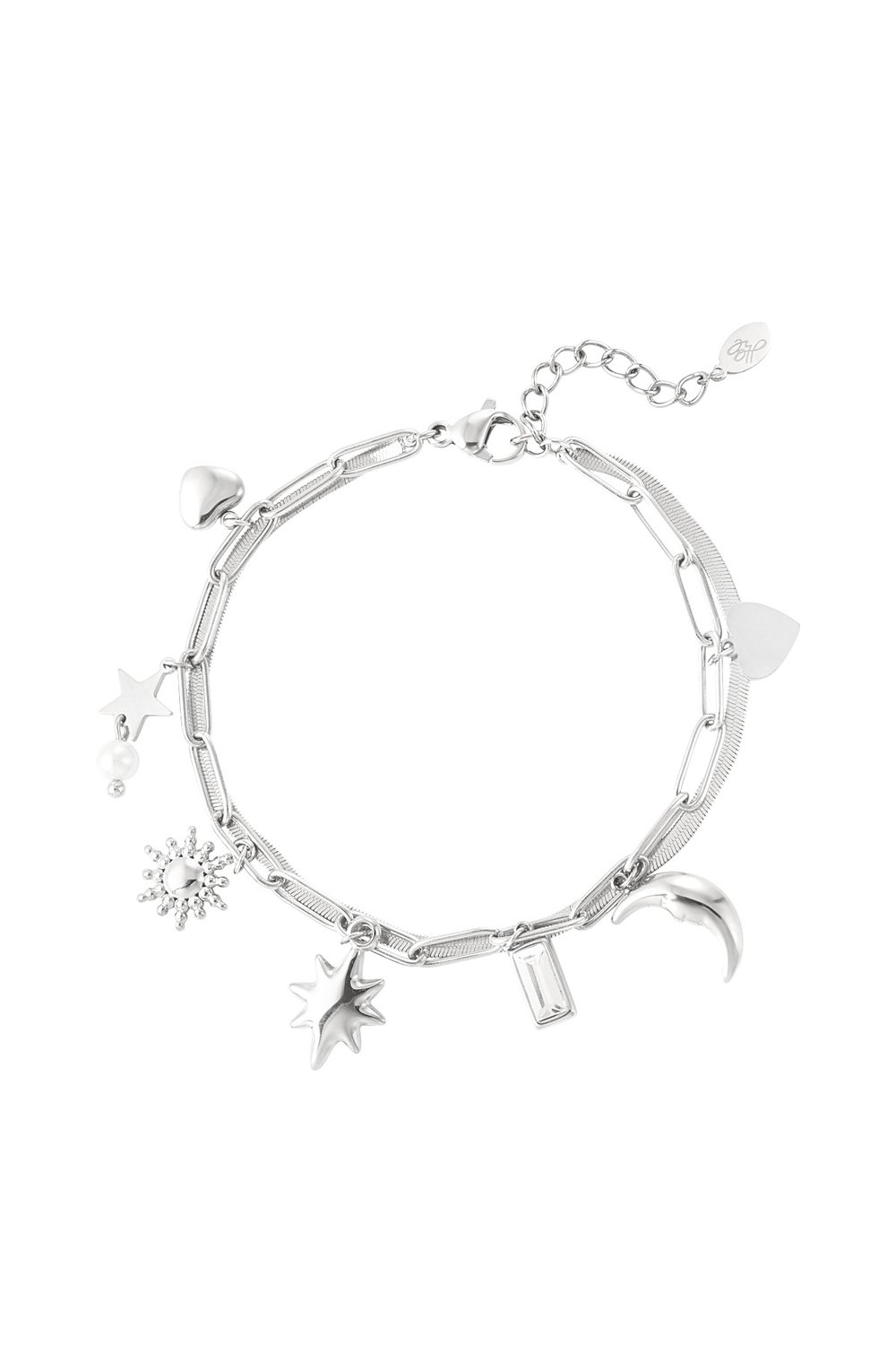 Bracelet à breloques jour et nuit - doré 