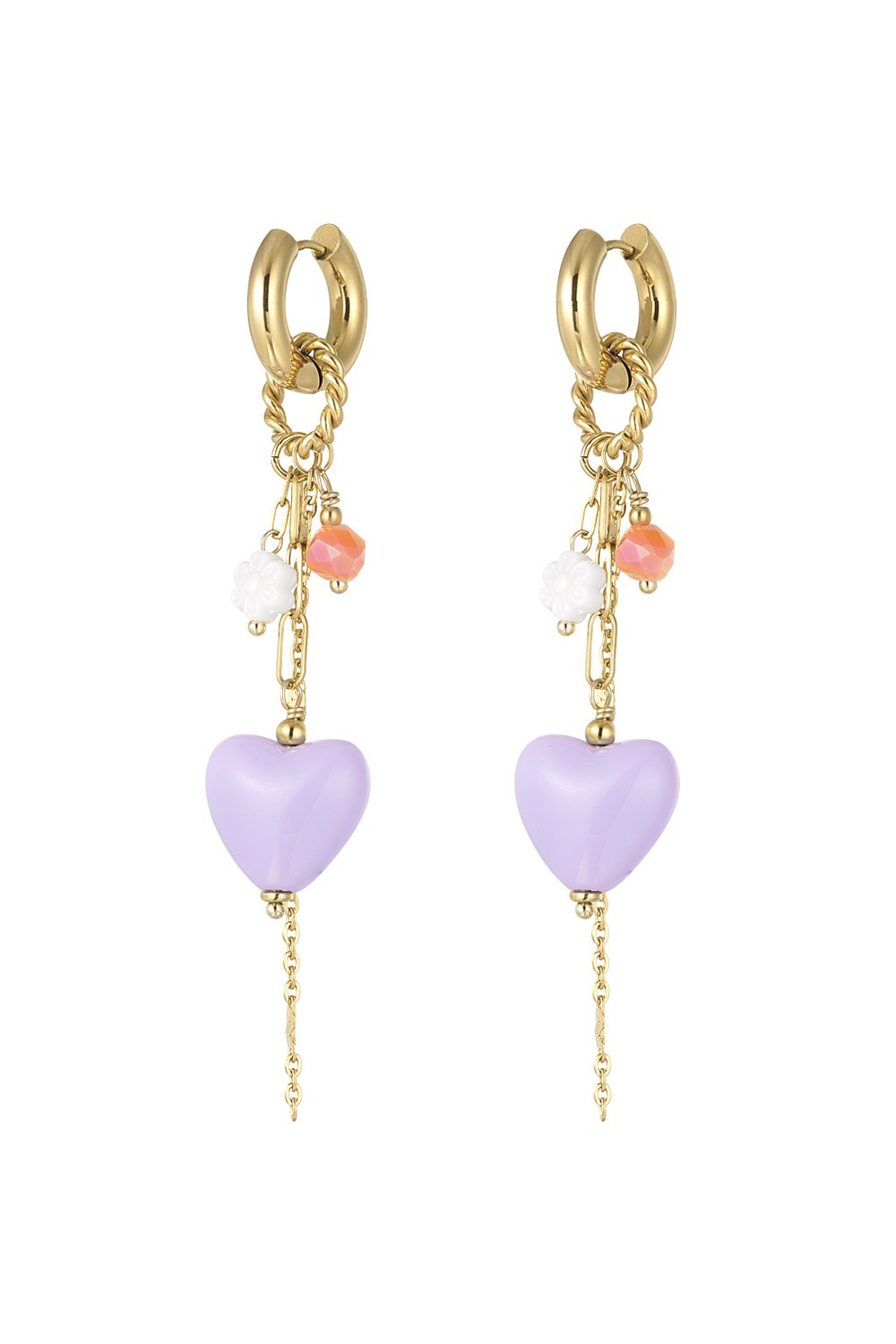 Orecchini Love Party - verde/viola 