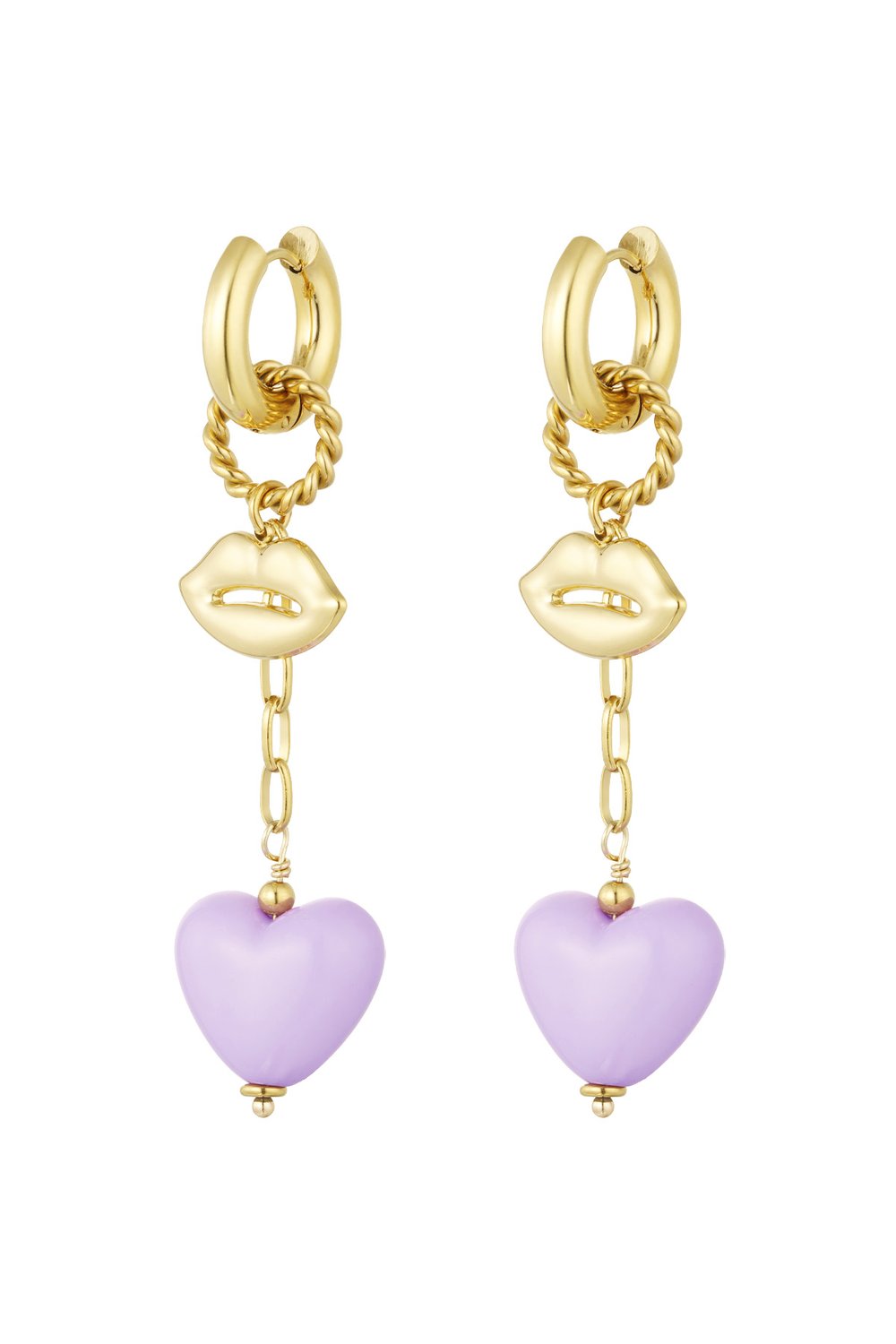 Ohrringe Liebe auf den Lippen – Roségold