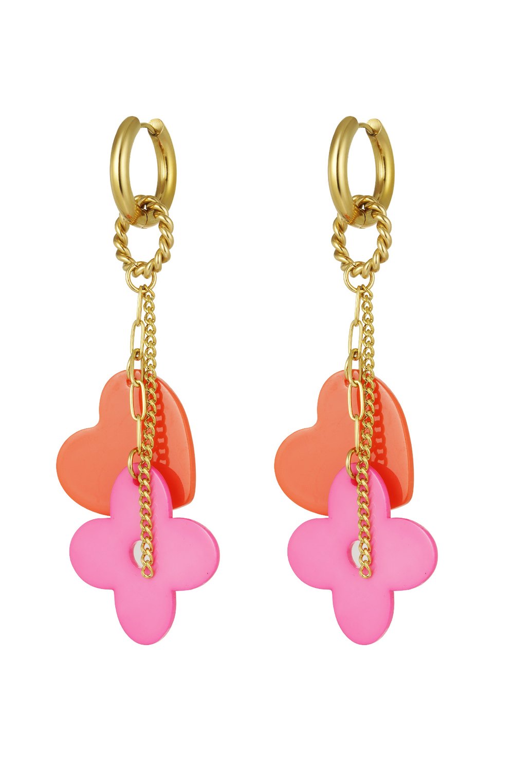 Earrings dare to dream - green purple