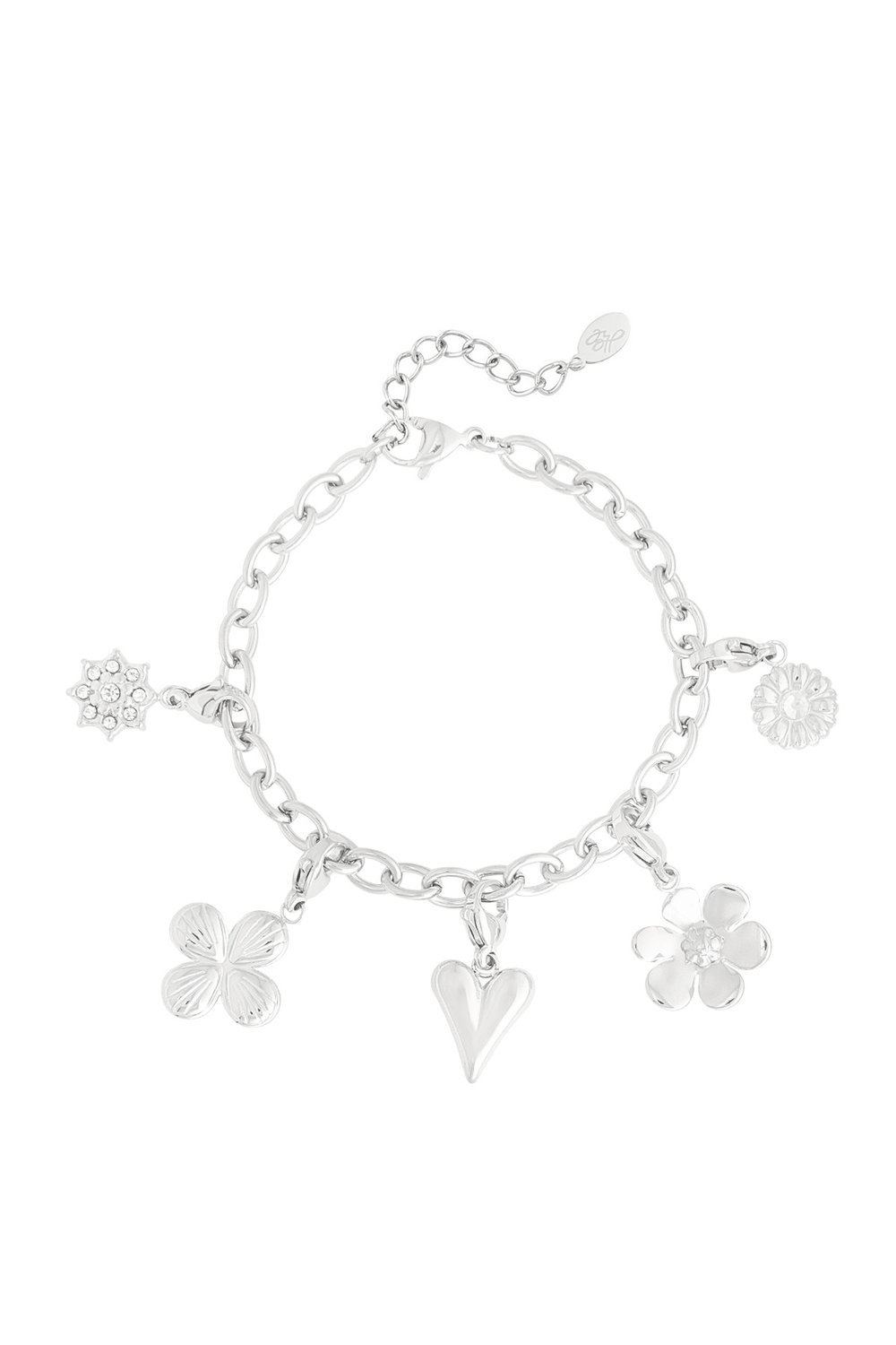 bracelet with heart-shaped charms