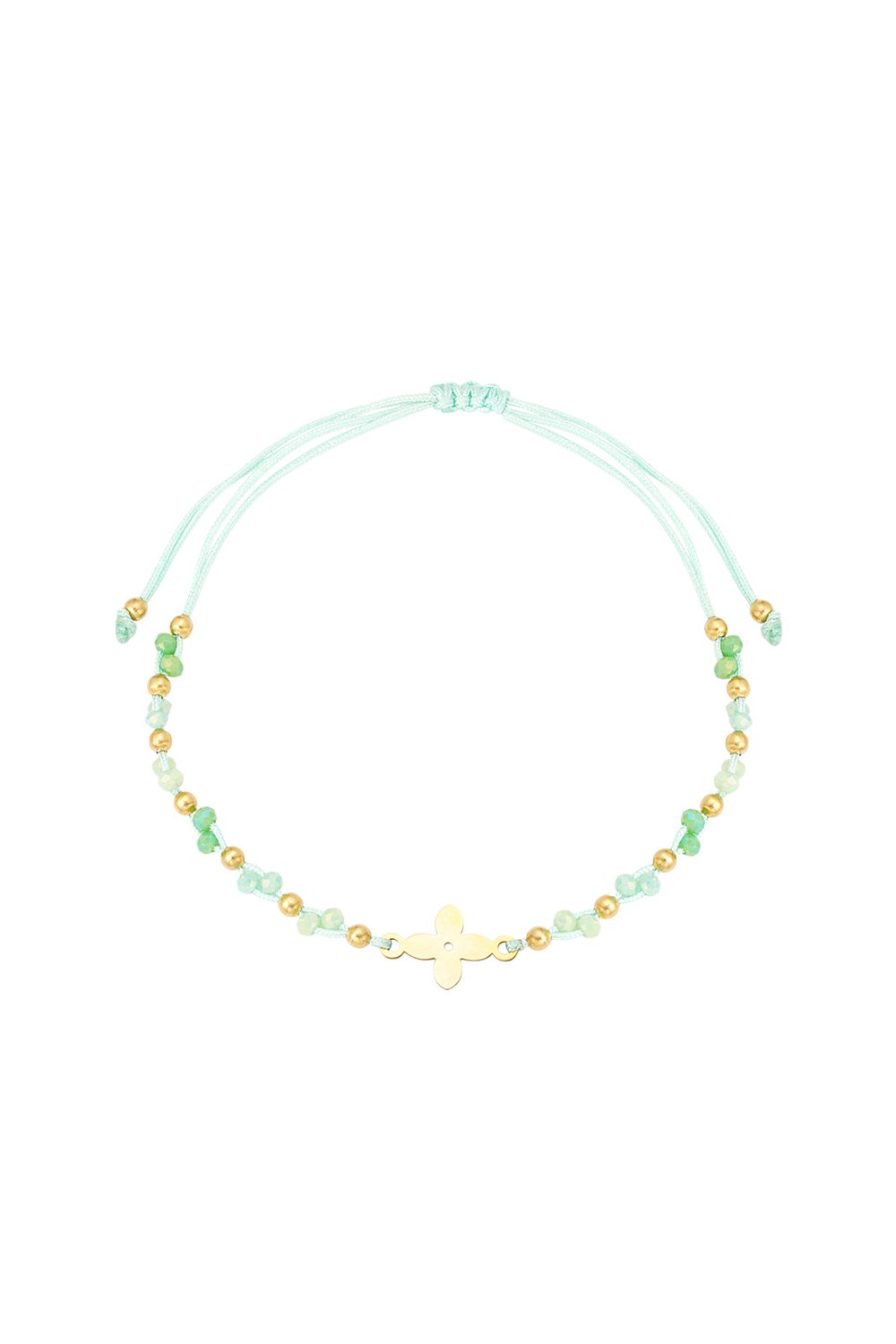 summer bracelet with beads - pink /  