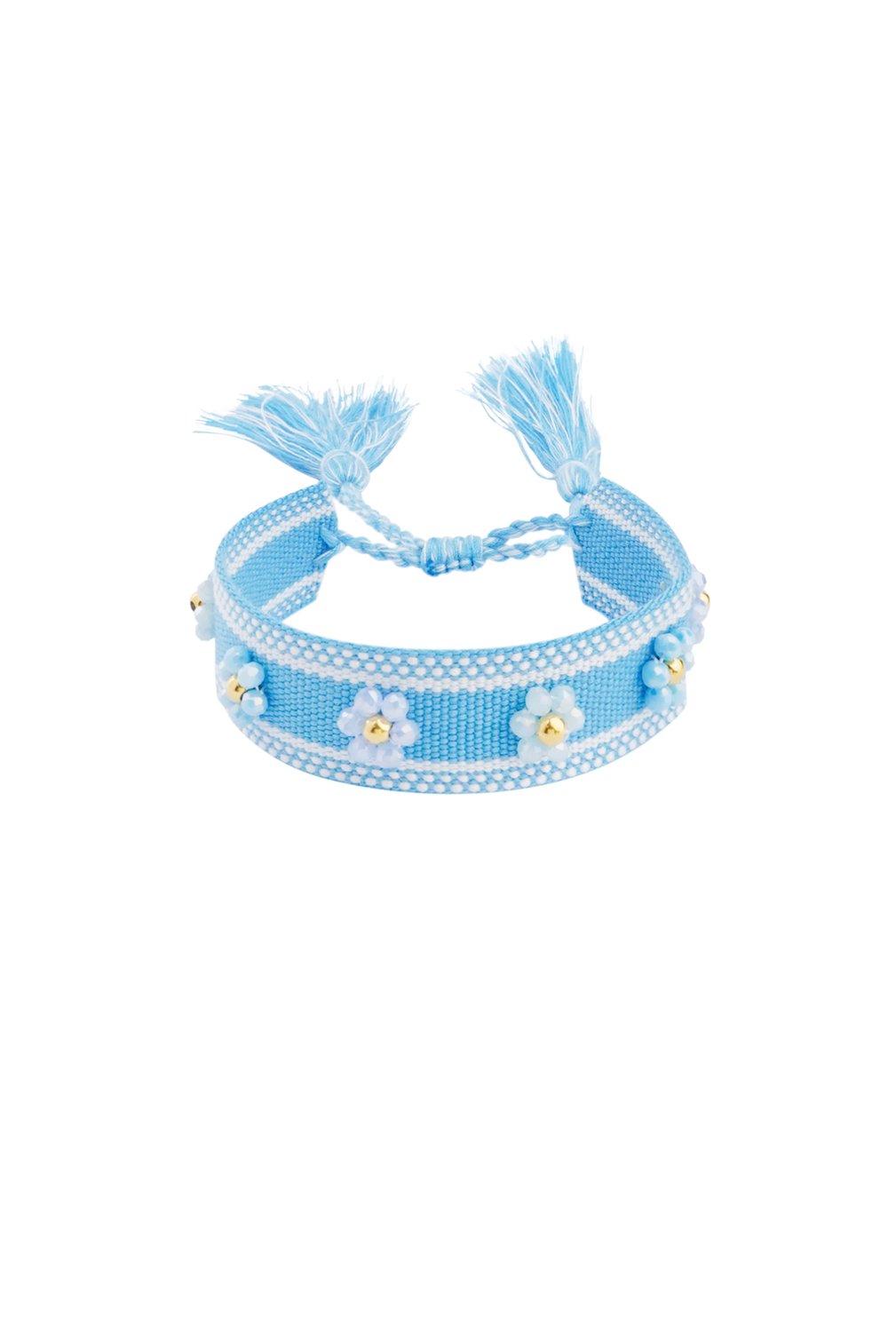 Stoffarmband mit Blumen