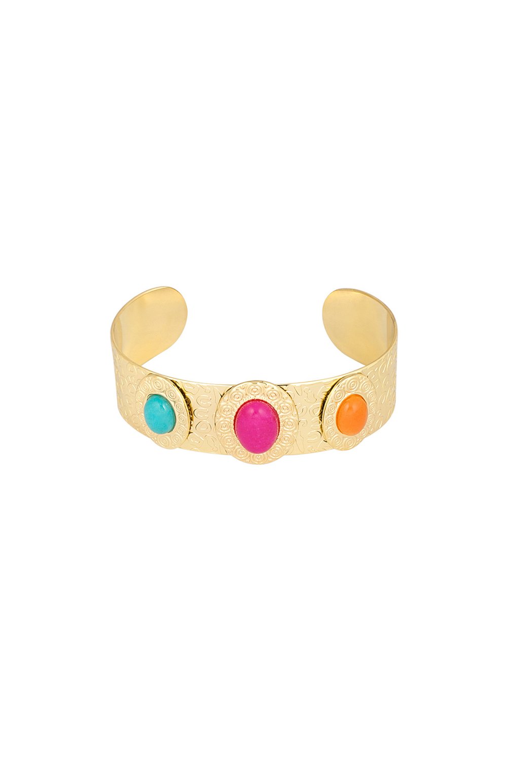 Böhmisches Paradies-Armband – Goldfarbe - Goldfarbefarbe