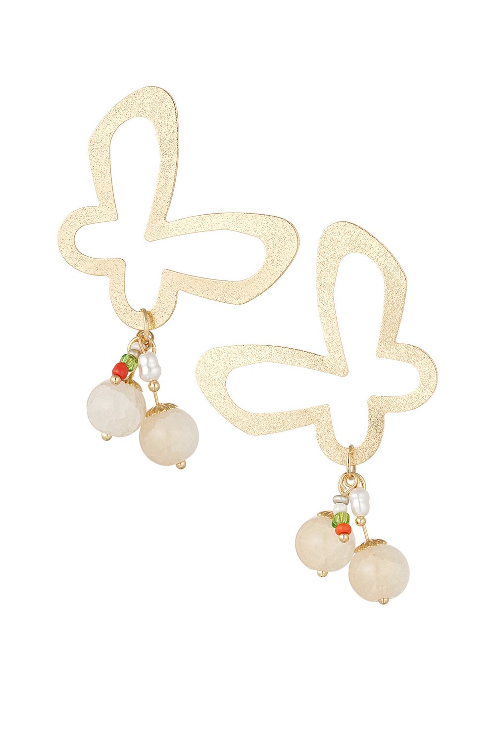 Charmslı kelebek parti küpeleri 